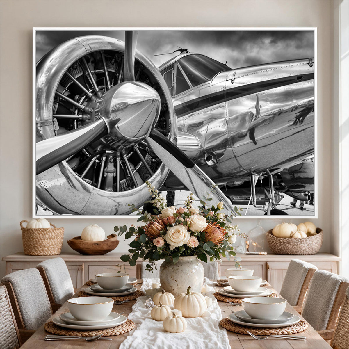 40672-MGV-CV-36X24 - Vintage Antique Airplane Wall Art Canvas Print