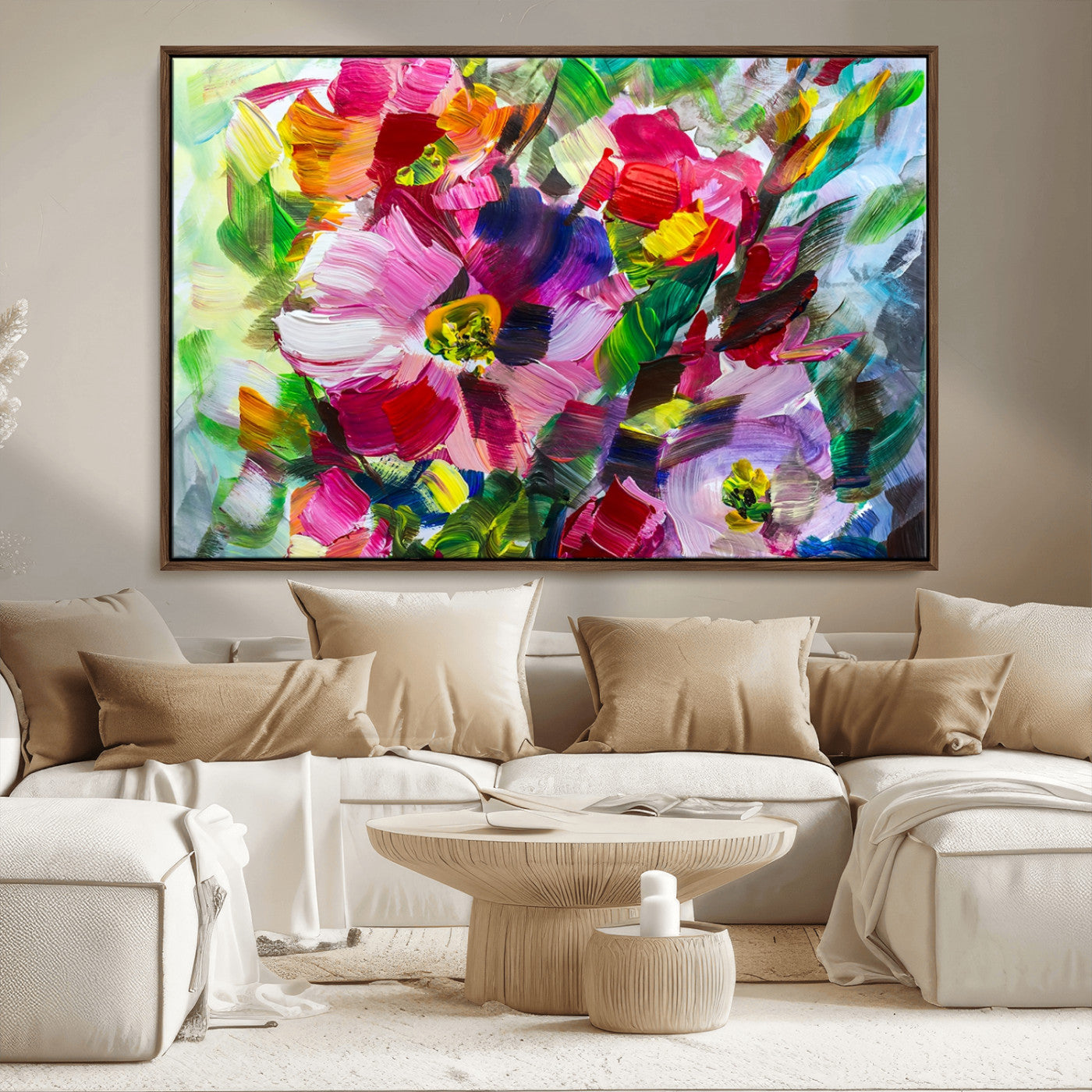 MGV-FC-36X24 - Oil Flower Abstract Canvas Print