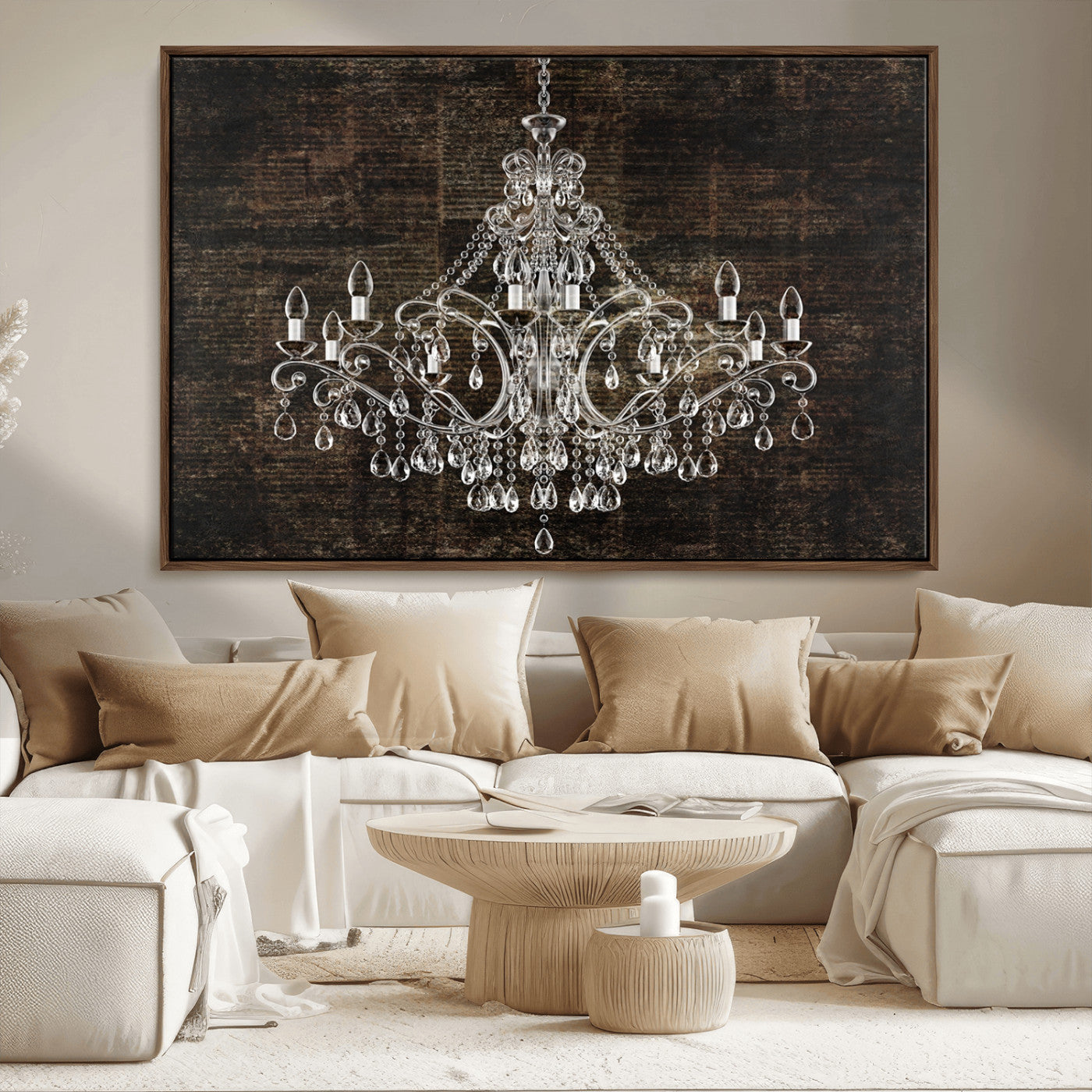 MGV-FC-36X24 - Rustic Chandelier Canvas Print