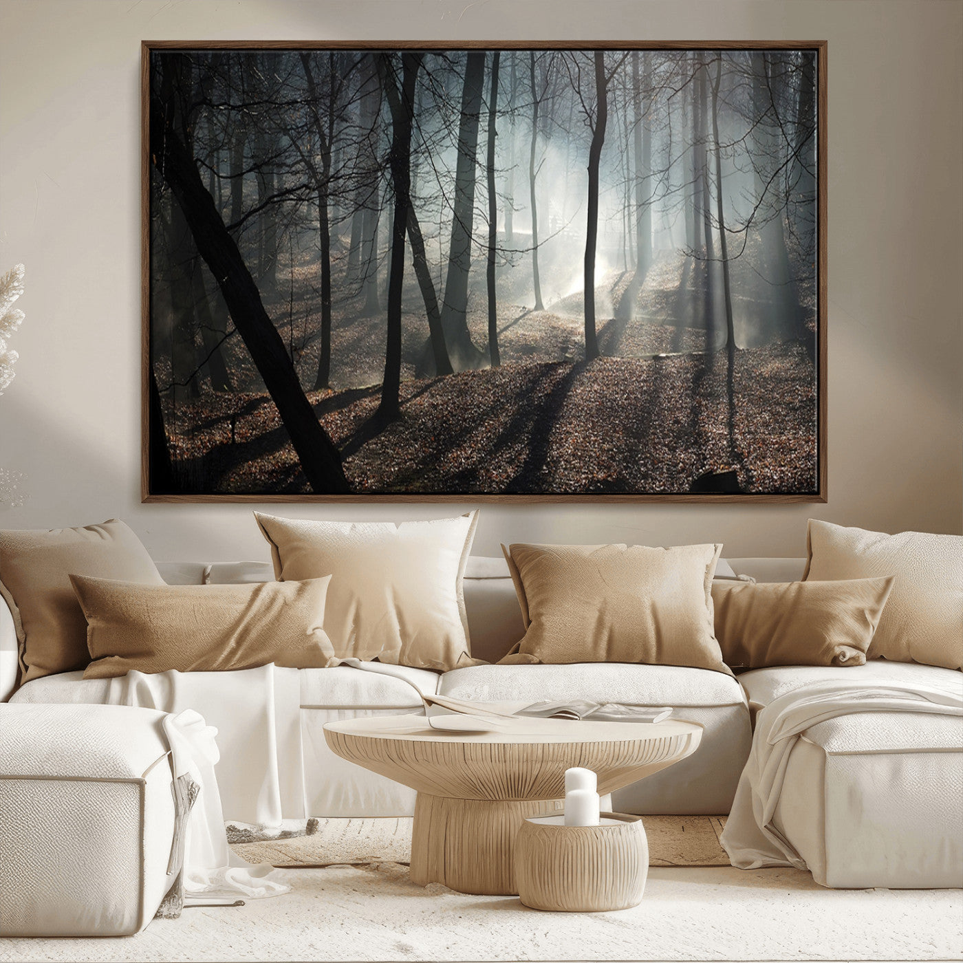 -Dark Family and Tree Wall Art Canvas Print