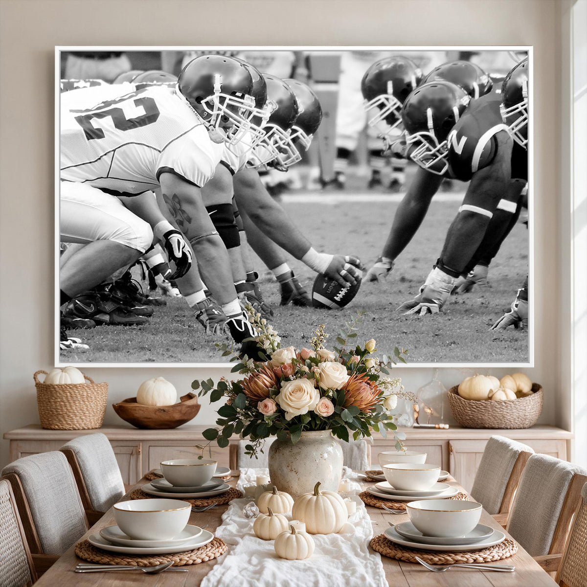 97432-MGV-CV-36X24 - American Football Player Wall Art Canvas Print