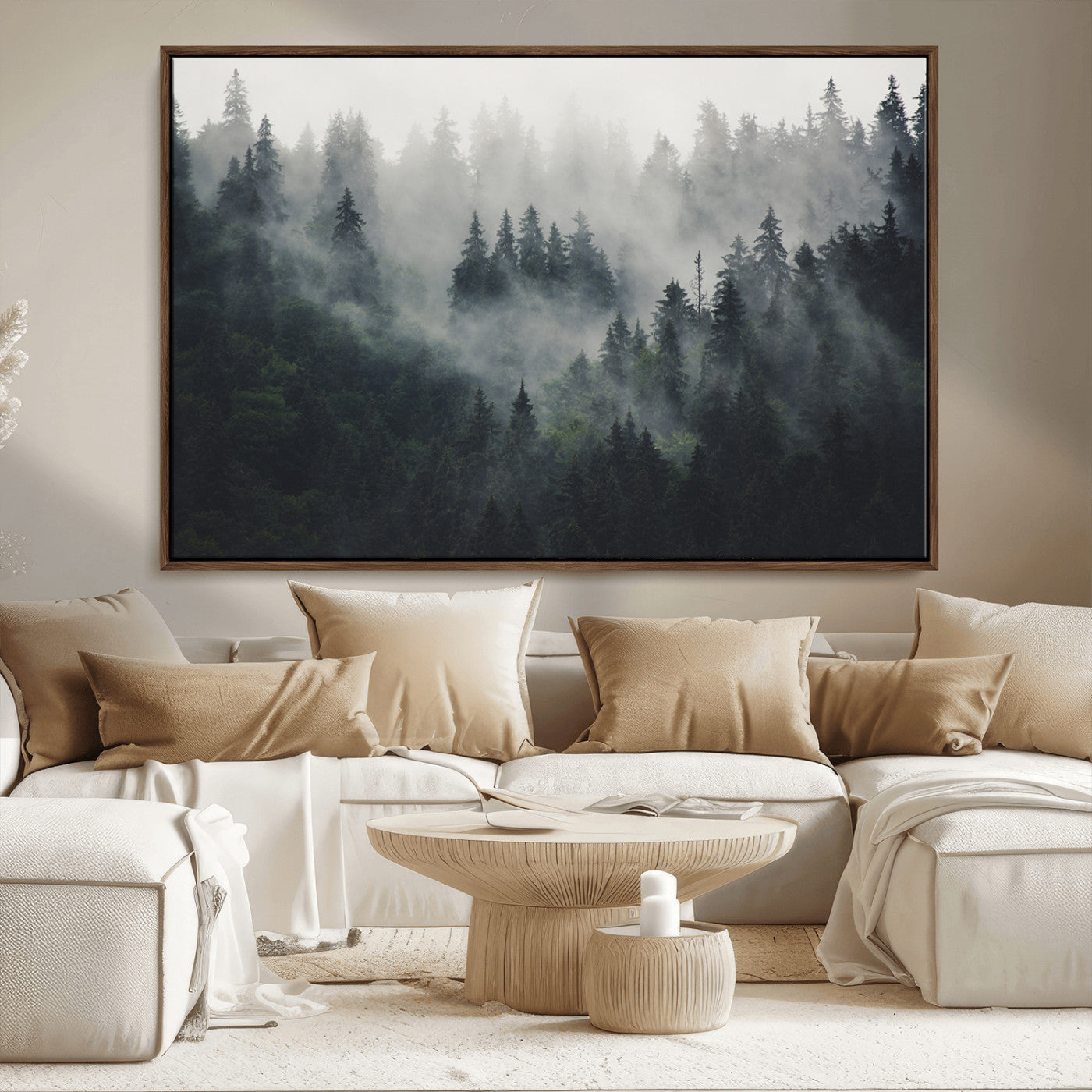 MGV-FC-36X24 - Nature Wall Decor - Serene Triptych Nature Print – Woodland Landscape Decor for Living Room or