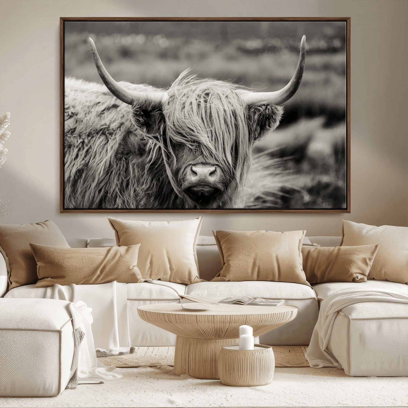 MGV-FC-36X24 - Cow Focus Canvas Wall Art Print