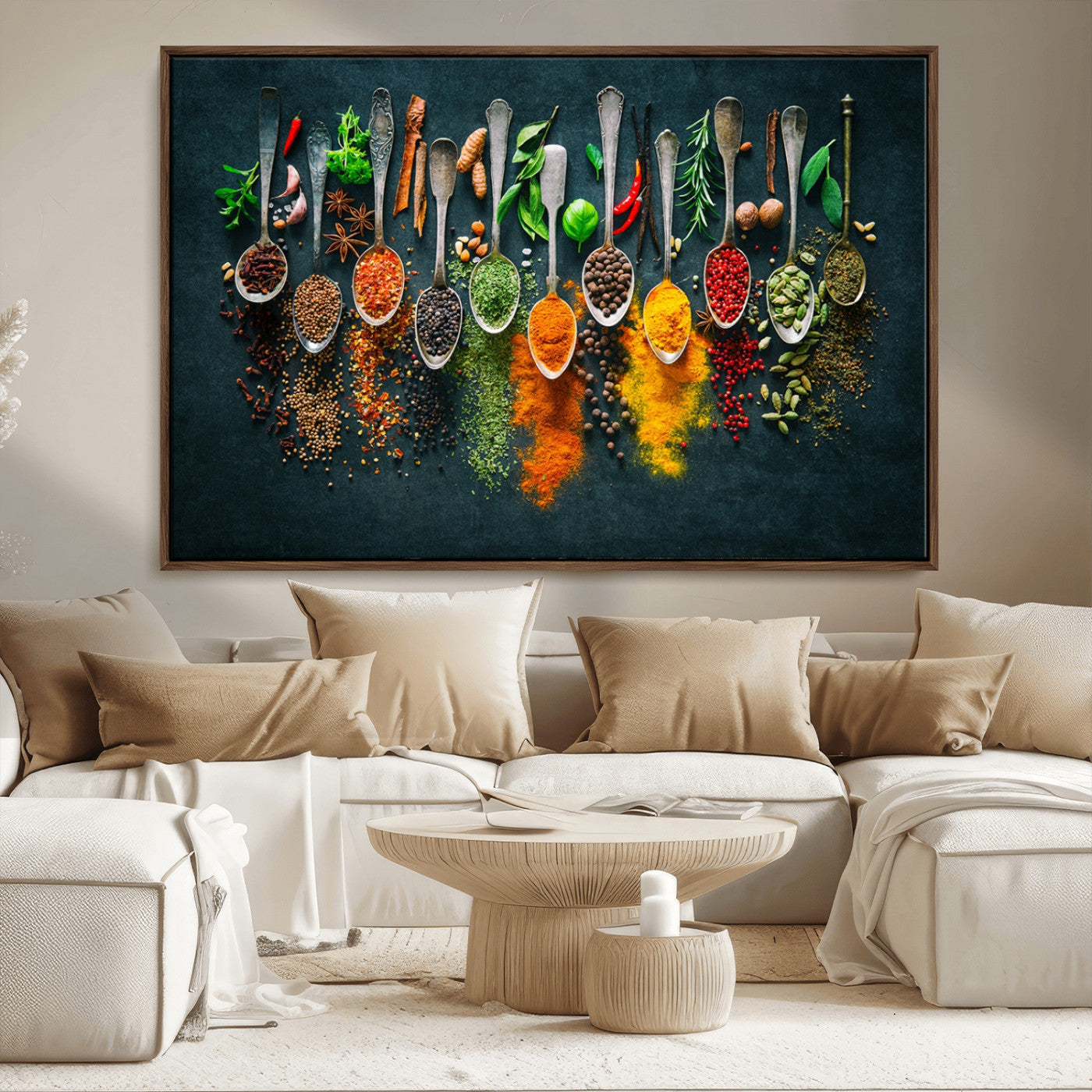 MGV-FC-36X24 - Herbs and Spices Kitchen Wall Art Canvas Print