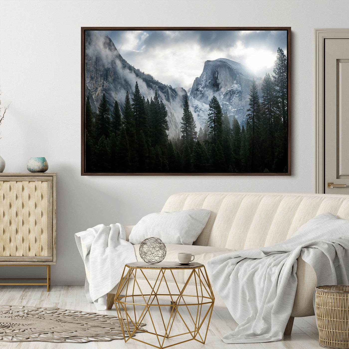 98725-MGV-CV-36X24-Wall Art Foggy Forest Landscape Canvas Print