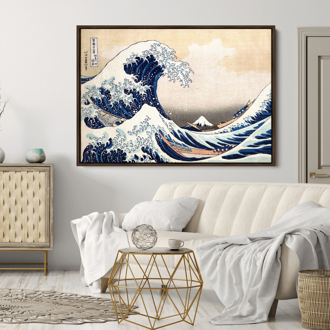 35635-MGV-CV-36X24-Wall Art Kanagawa Canvas Artwork Abstract Print
