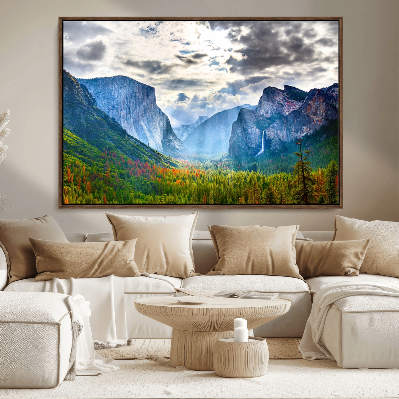 MGV-FC-36X24 - Yosemite Park Half Dome 3 Panel Canvas Print | Large Giclée Landscape Wall Art for Living Room,