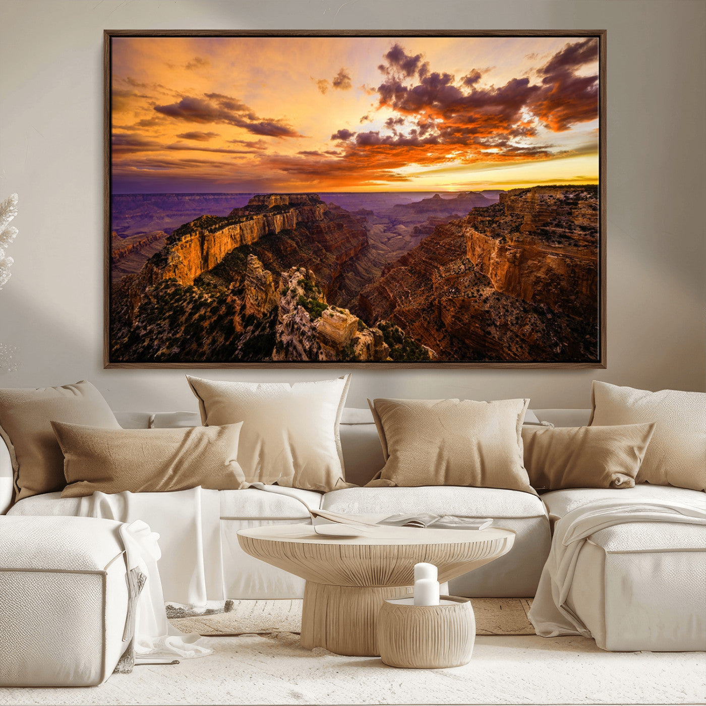 MGV-FC-36X24 - Mesmerizing Sunset from Grand Canyon Nal Park Wall Art, Grand Canyon Canvas Print