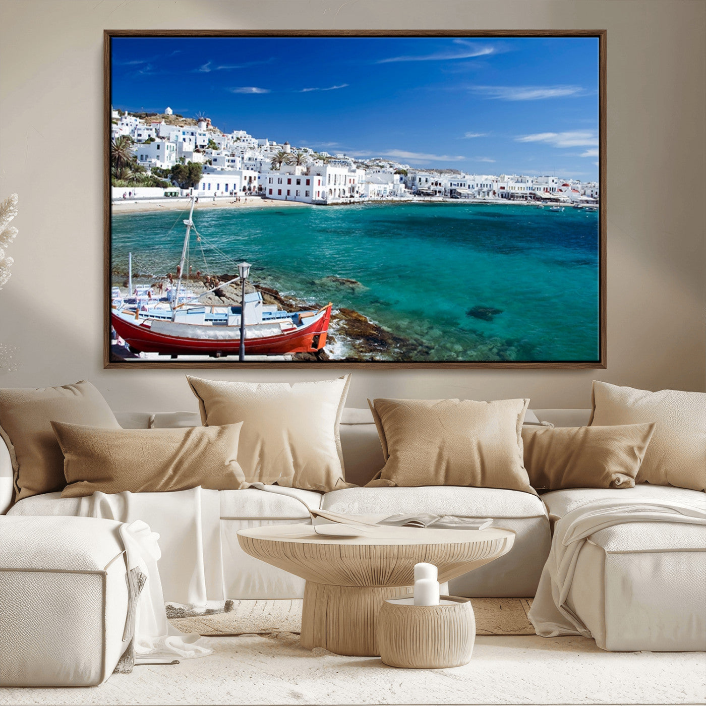 MGV-FC-36X24 - Santorini Wall Art Canvas Print