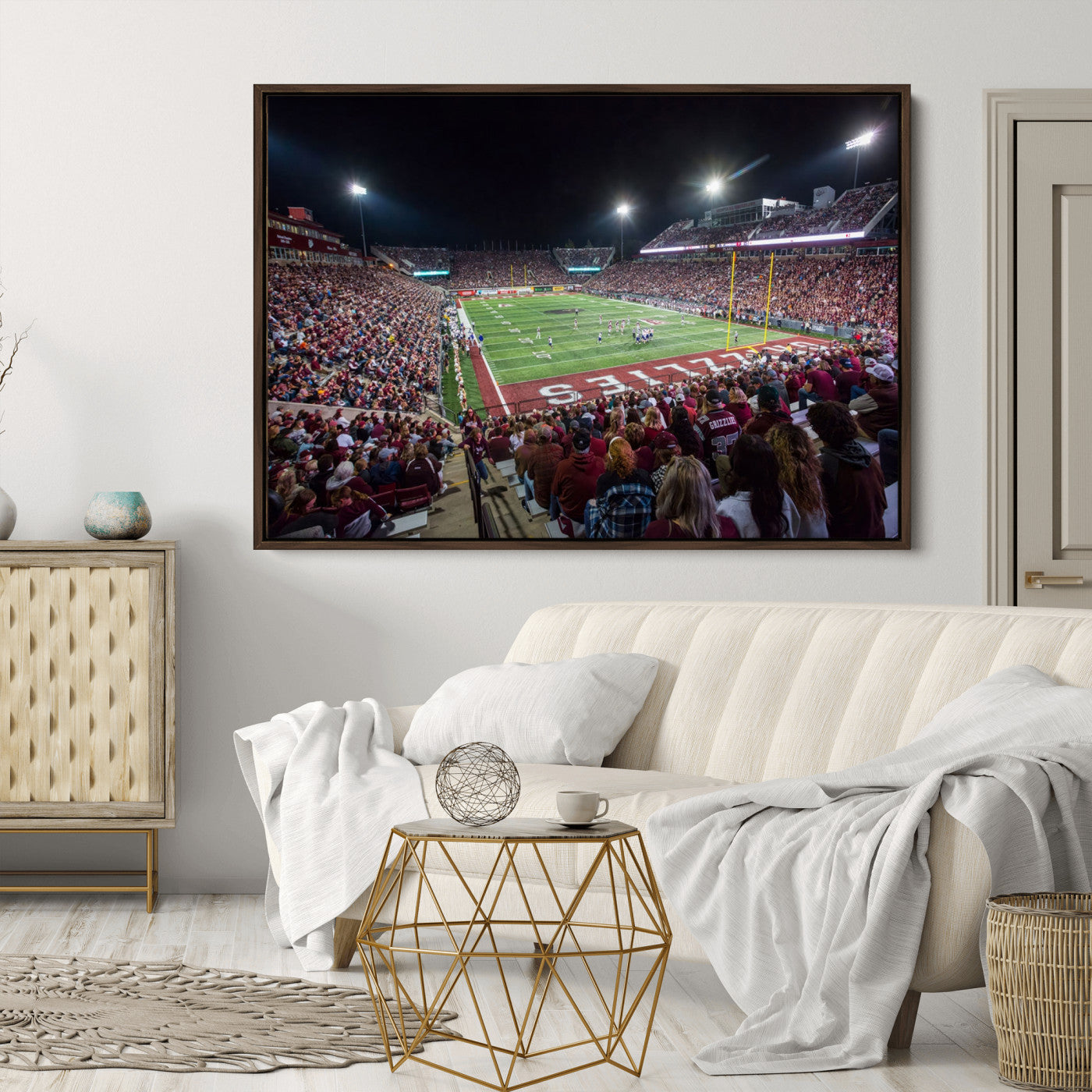 56191-MGV-CV-36X24-American Football Wall Art Canvas Print, Stadium Sport Wall Art Print