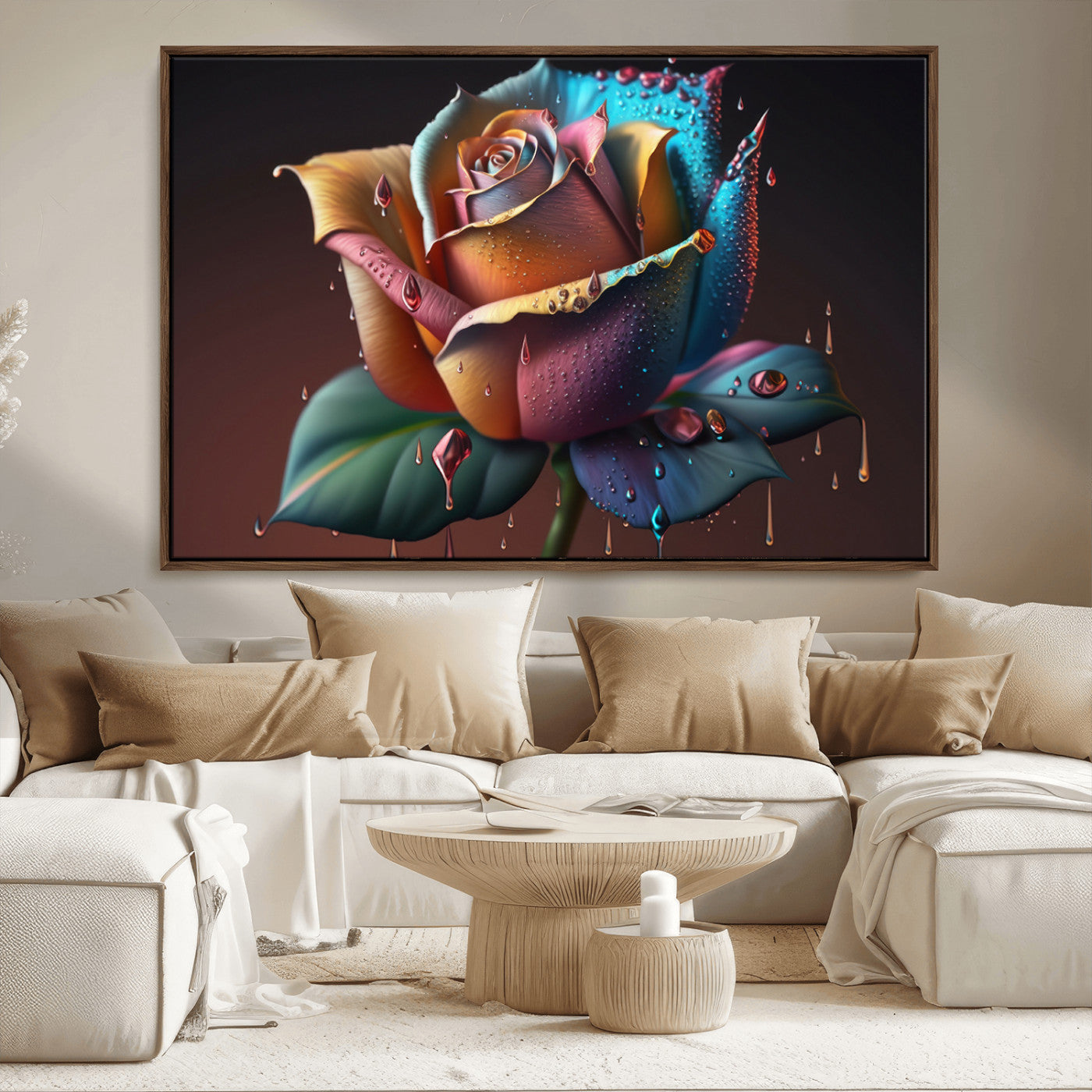 MGV-FC-36X24 - Abstract Rose Wall Art Canvas Print