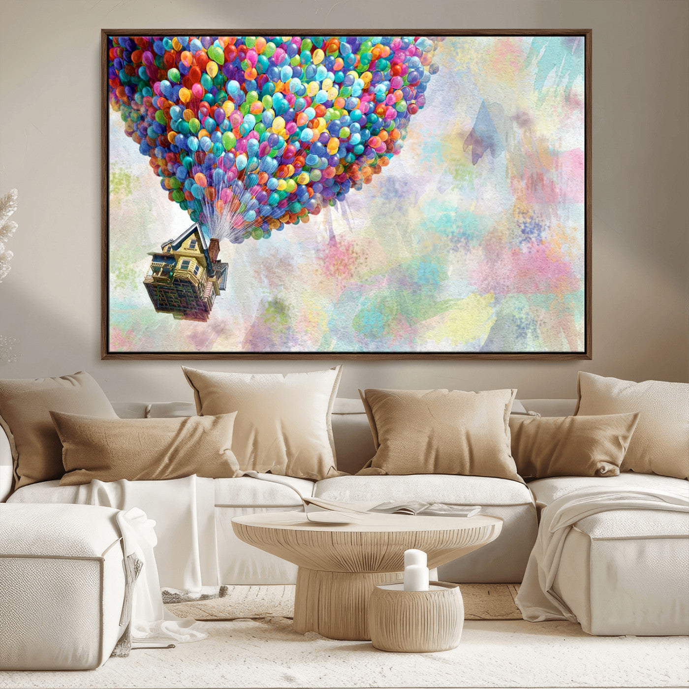 MGV-FC-36X24 - Up Pixar Poster, Look Up Pixar Wall Art, Up Pixar Canvas, Kids Play Game Room Decor Wall Art