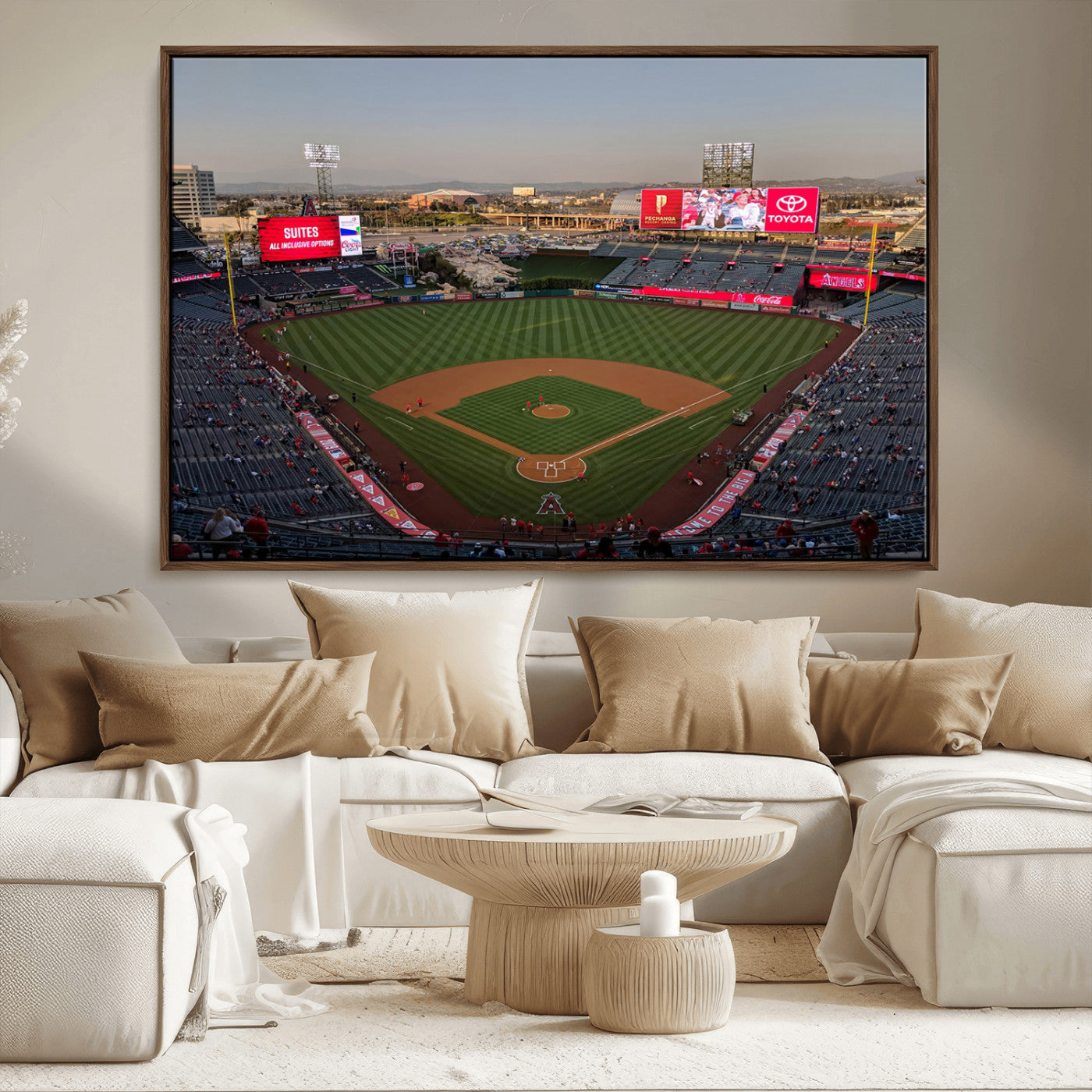 MGV-FC-36X24 - Los Angeles Angels Baseball Canvas Print - Anaheim Angel Stadium Wall Art Canvas Print