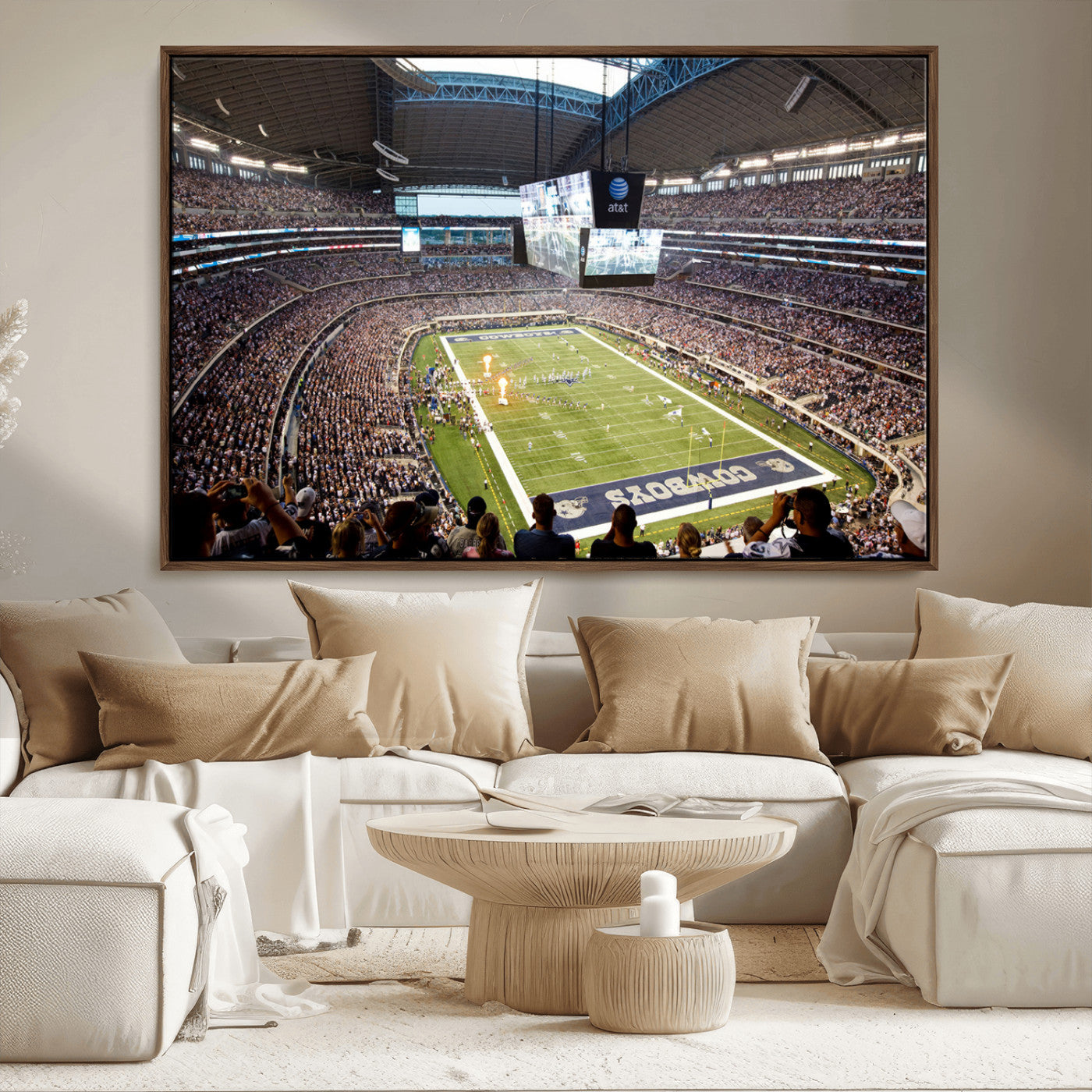 MGV-FC-36X24 - Dallas Cowboys Football Team Print - Arlington AT&T Stadium Wall Art Canvas Print