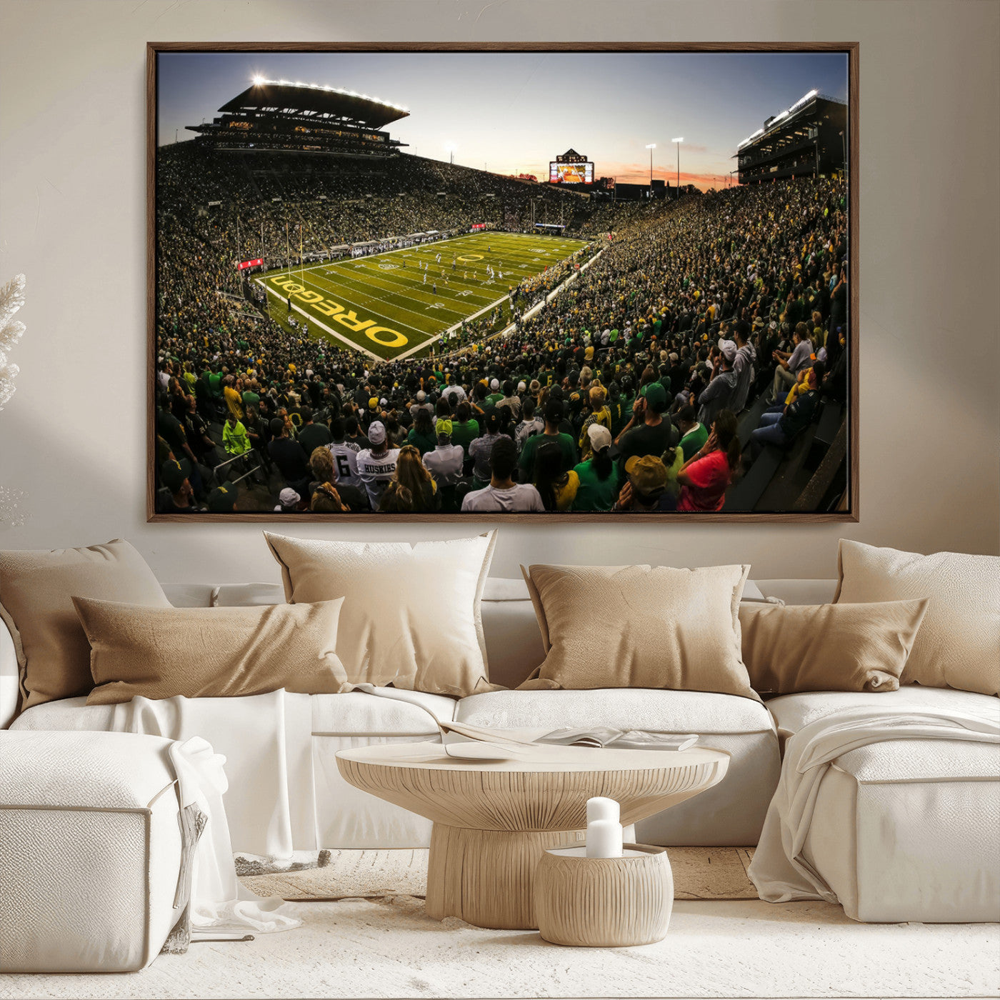 MGV-FC-36X24 - Oregon Stadium Canvas Wall Art - Captivating Game Day Scene at Autzen Stadium, Oregon Ducks Football