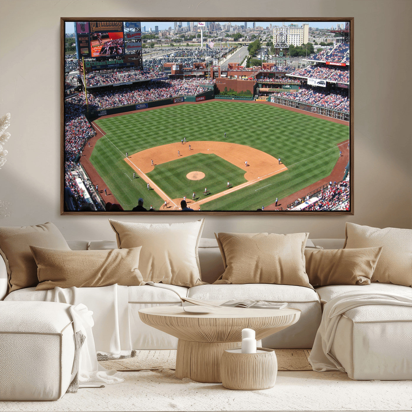 MGV-FC-36X24 - Philadelphia Phillies Baseball Team Print - Philadelphia Citizens Bank Park Stadium Wall Art Canvas