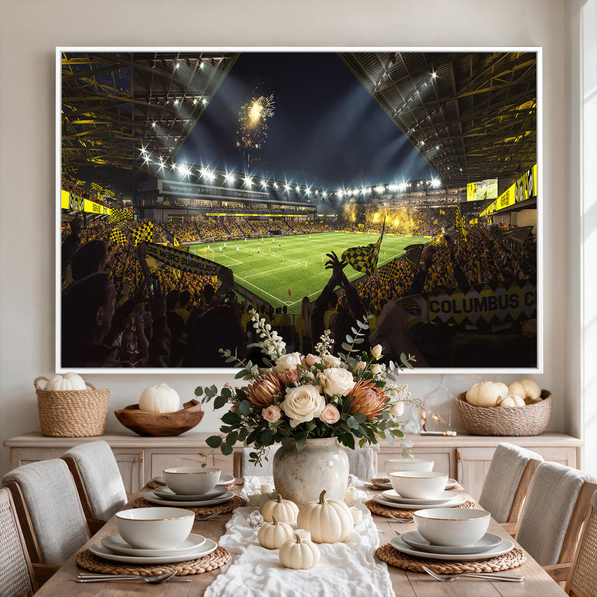51122-MGV-CV-36X24 - Columbus Crew Soccer Team Print - Columbus Crew Stadium Wall Art Canvas Print