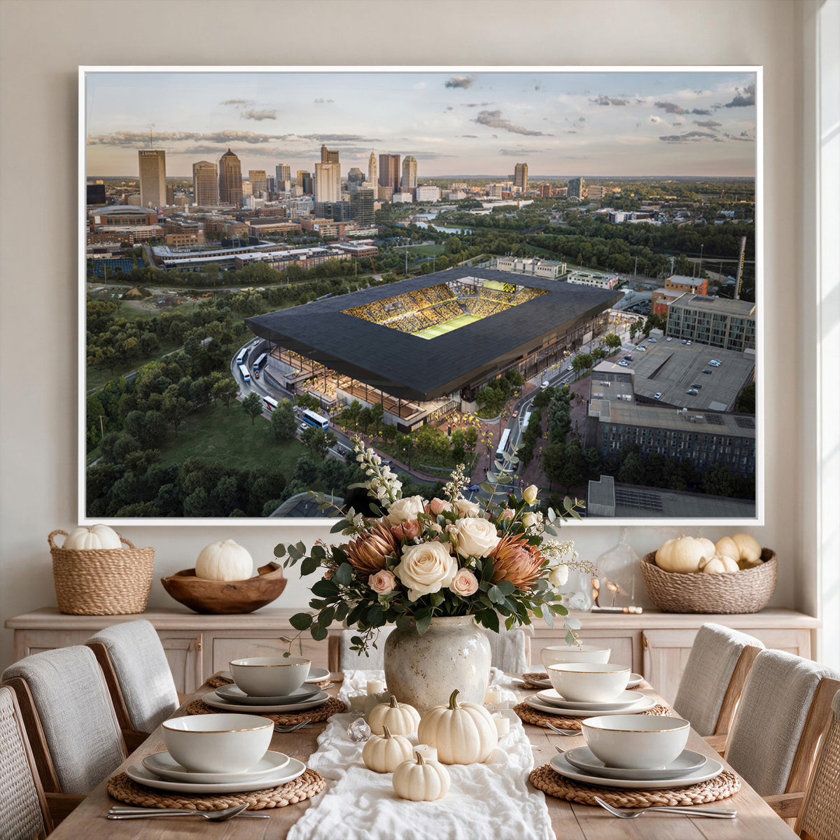 90971-MGV-CV-36X24 - Columbus Crew Soccer Team Print - Columbus Crew Stadium Wall Art, Columbus Crew Soccer Wall Art