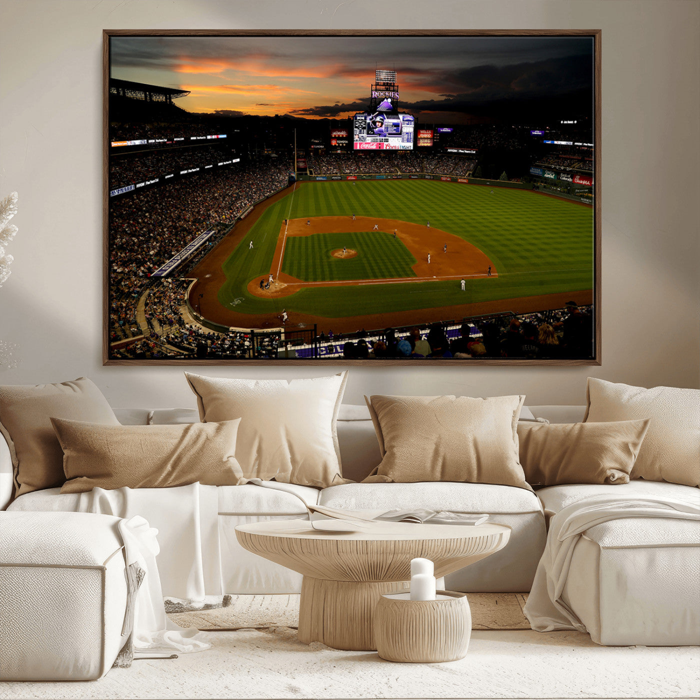 MGV-FC-36X24 - Colorado Rockies Coors Field Wall Art Canvas Print - MLB Baseball Stadium