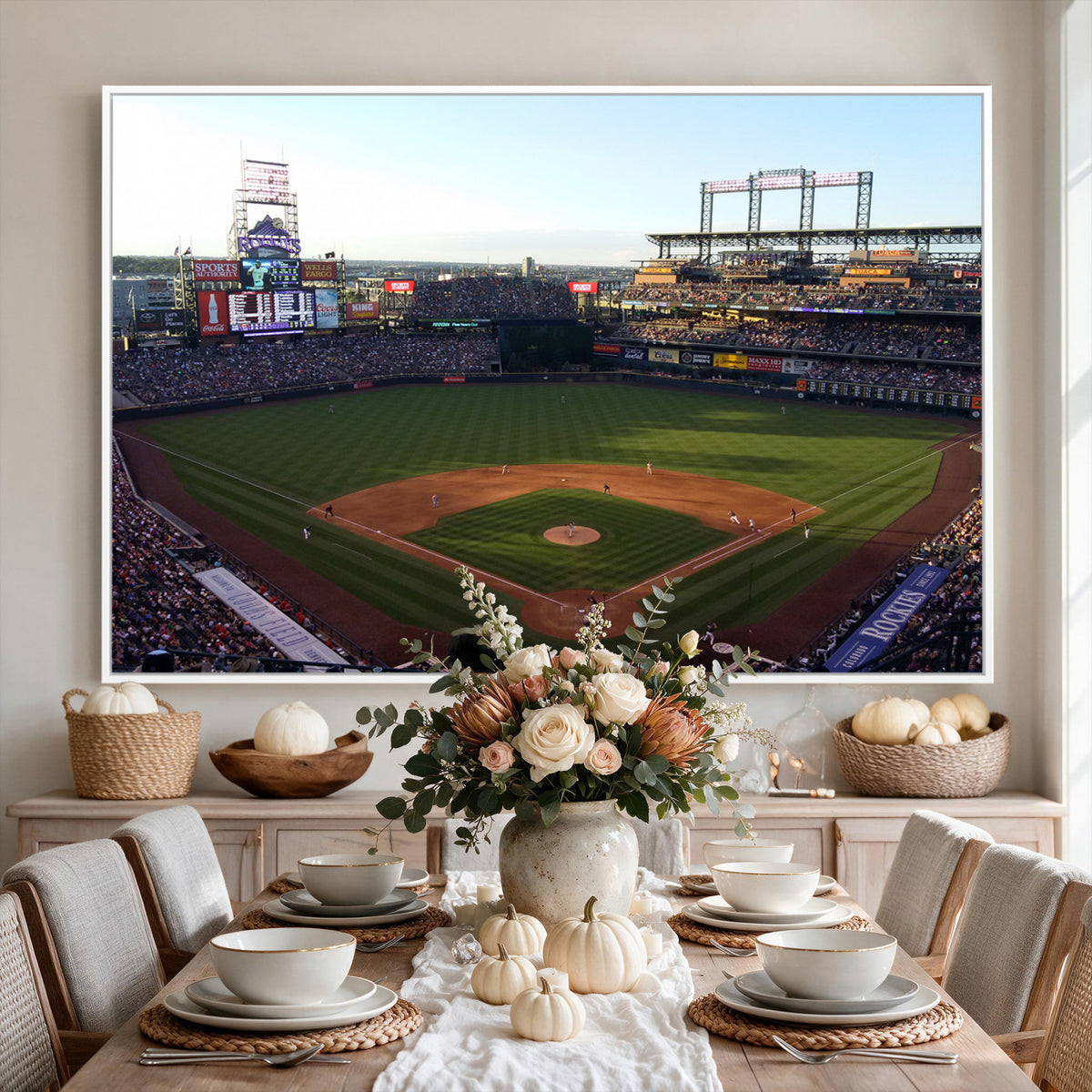 21638-MGV-CV-36X24 - Colorado Rockies Coors Field Wall Art Canvas Print, MLB Baseball Stadium