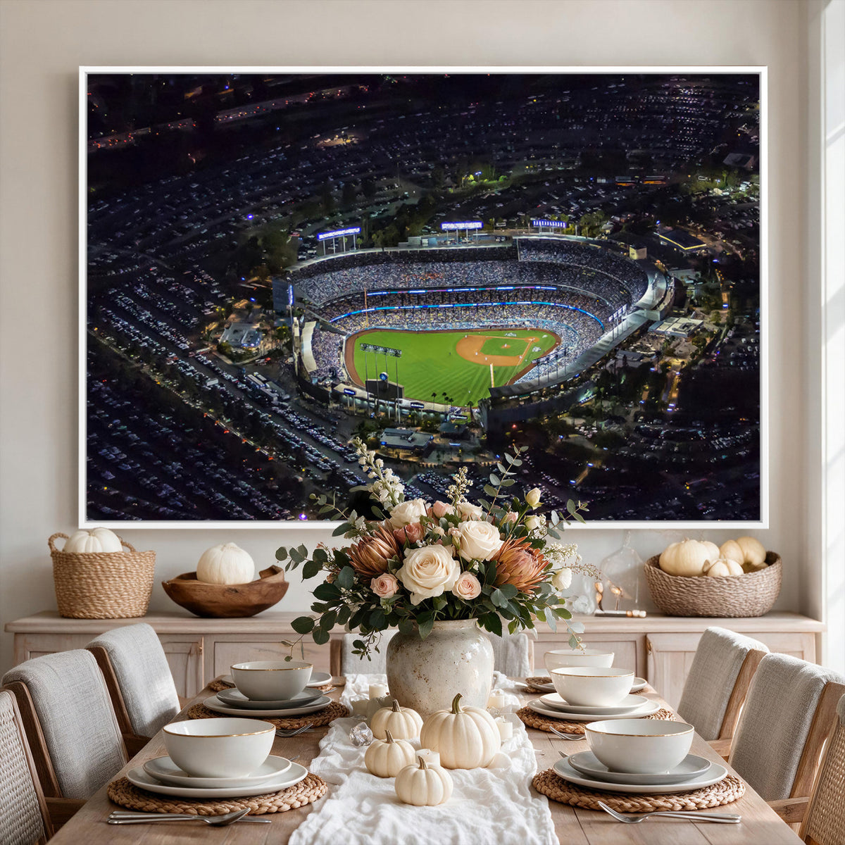 20932-MGV-CV-36X24 - Los Angeles Dodgers Dodger Stadium Wall Art Canvas Print