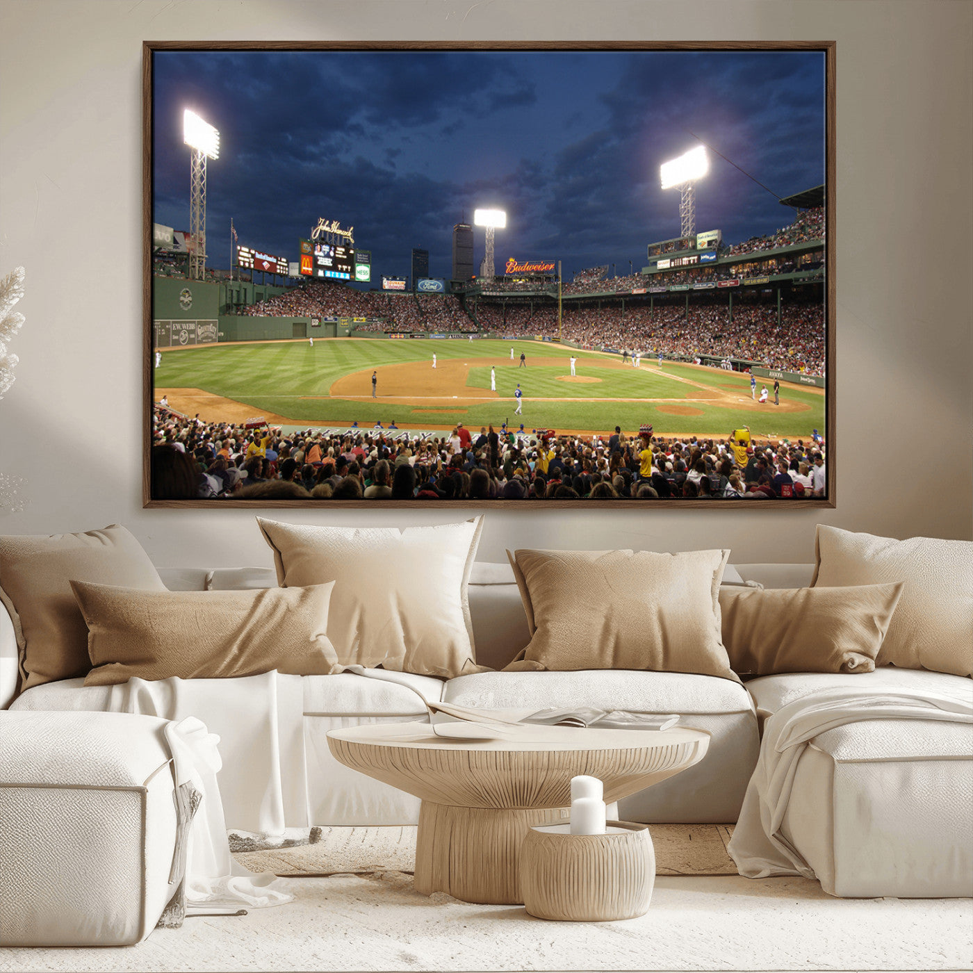 MGV-FC-36X24 - Boston Red Sox Baseball Team Print Canvas - Massachusetts Fenway Park Stadium Wall Art Canvas Print