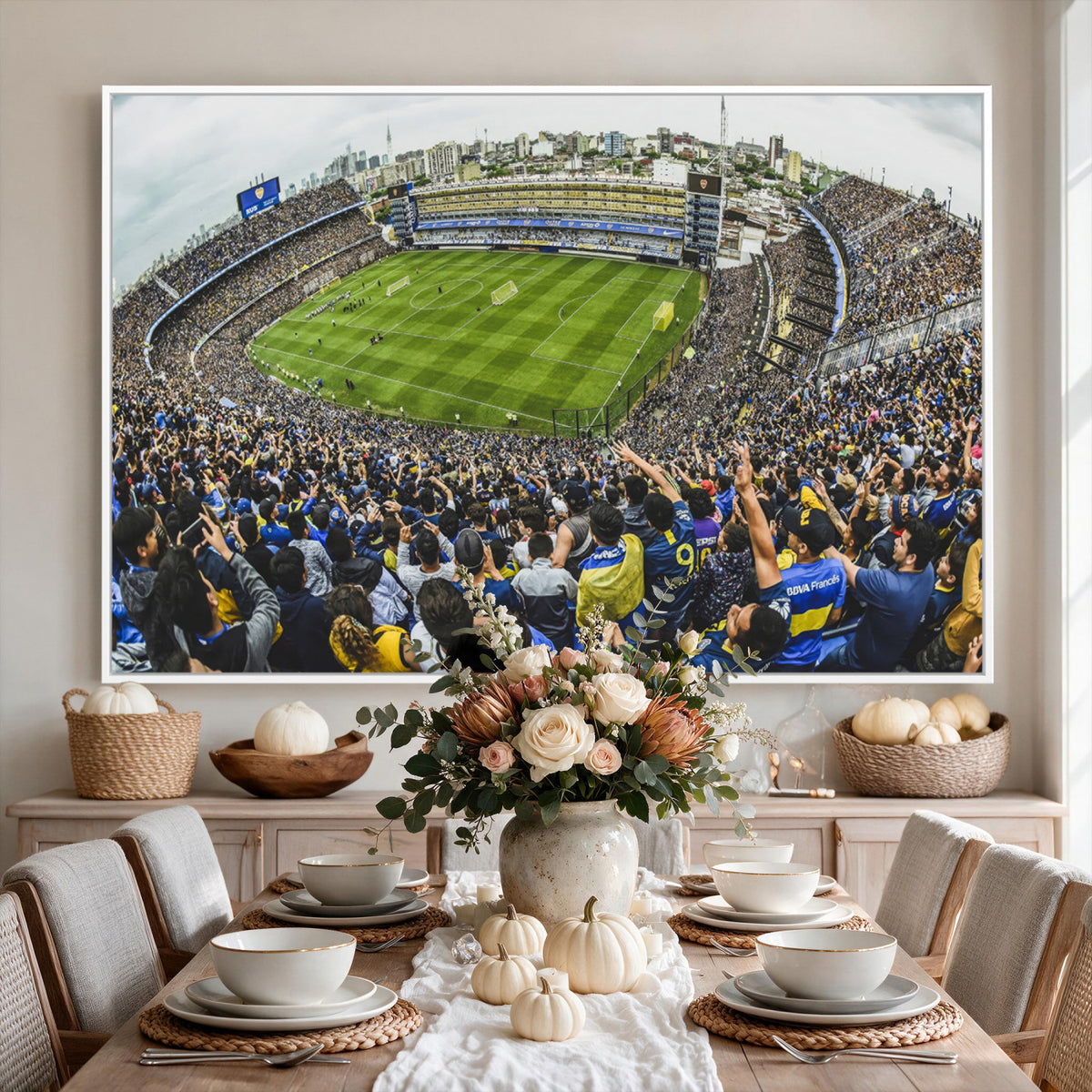63839-MGV-CV-36X24 - Boca Juniors Soccer Team Print Wall Art, Buenos Aires Bombonera Stadium