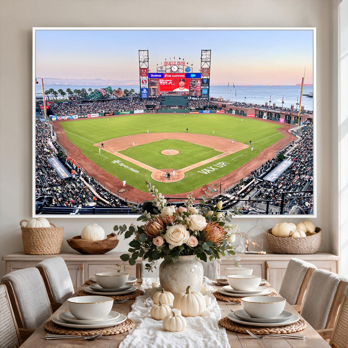 16055-MGV-CV-36X24 - San Francisco Giants Baseball Team Print, Oracle Park