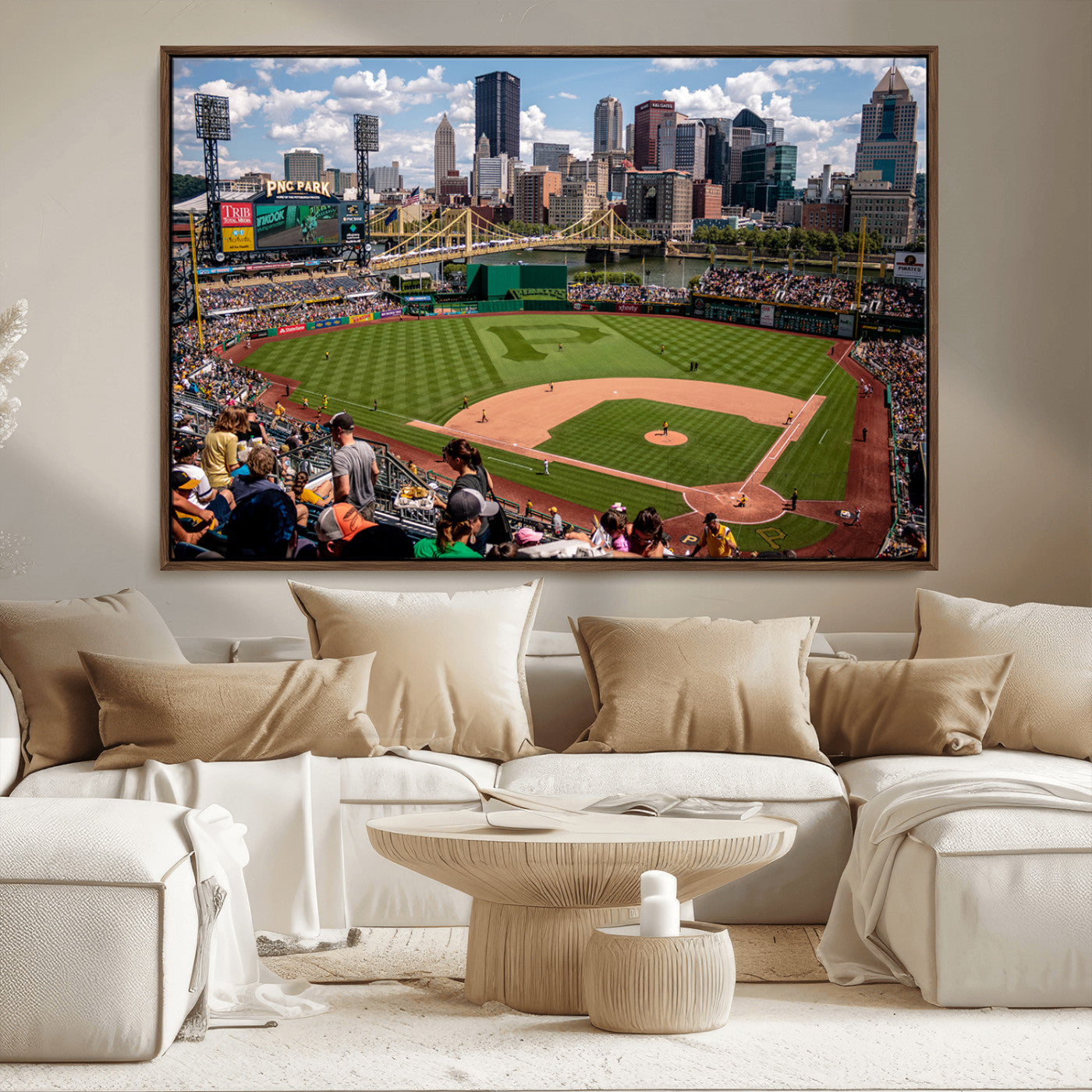 MGV-FC-36X24 - Pittsburgh Pirates Baseball Team Print - PNC Park Stadium Wall Art Canvas Print - Ready to Hang