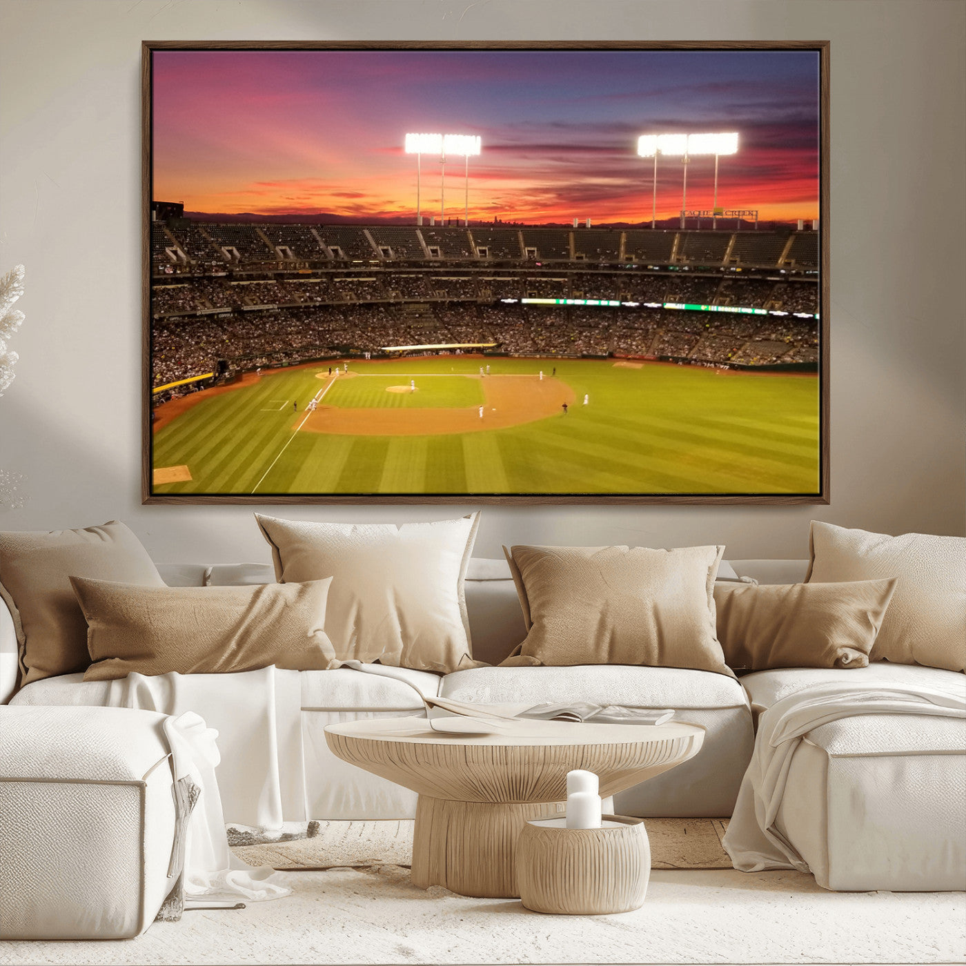 MGV-FC-36X24 - Oakland Athletics Baseball Team Print - Oakland Coliseum Stadium Wall Art Canvas Print