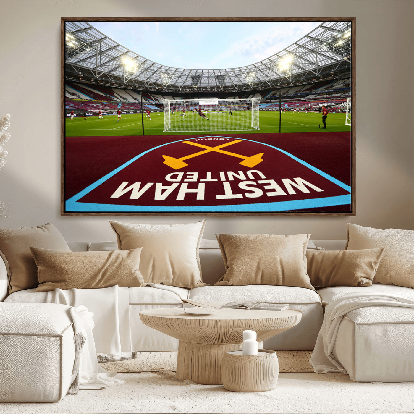 MGV-FC-36X24 - West Ham United FC Stadium Canvas Wall Art – London Stadium Football Print – Premier League Team
