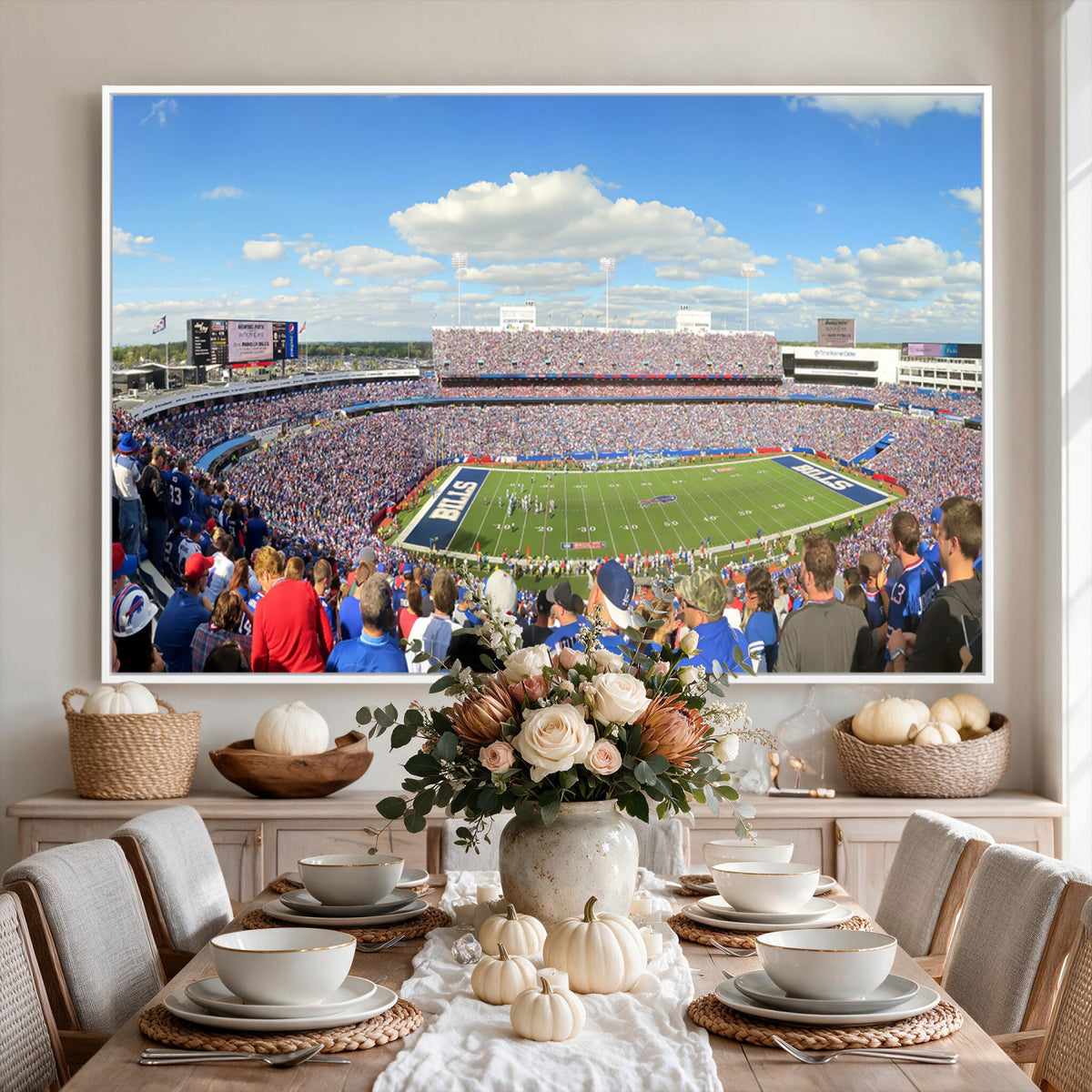 35302-MGV-CV-36X24 - Buffalo Bills NFL Football Team Print, Game Day at Buffalo Highmark Stadium