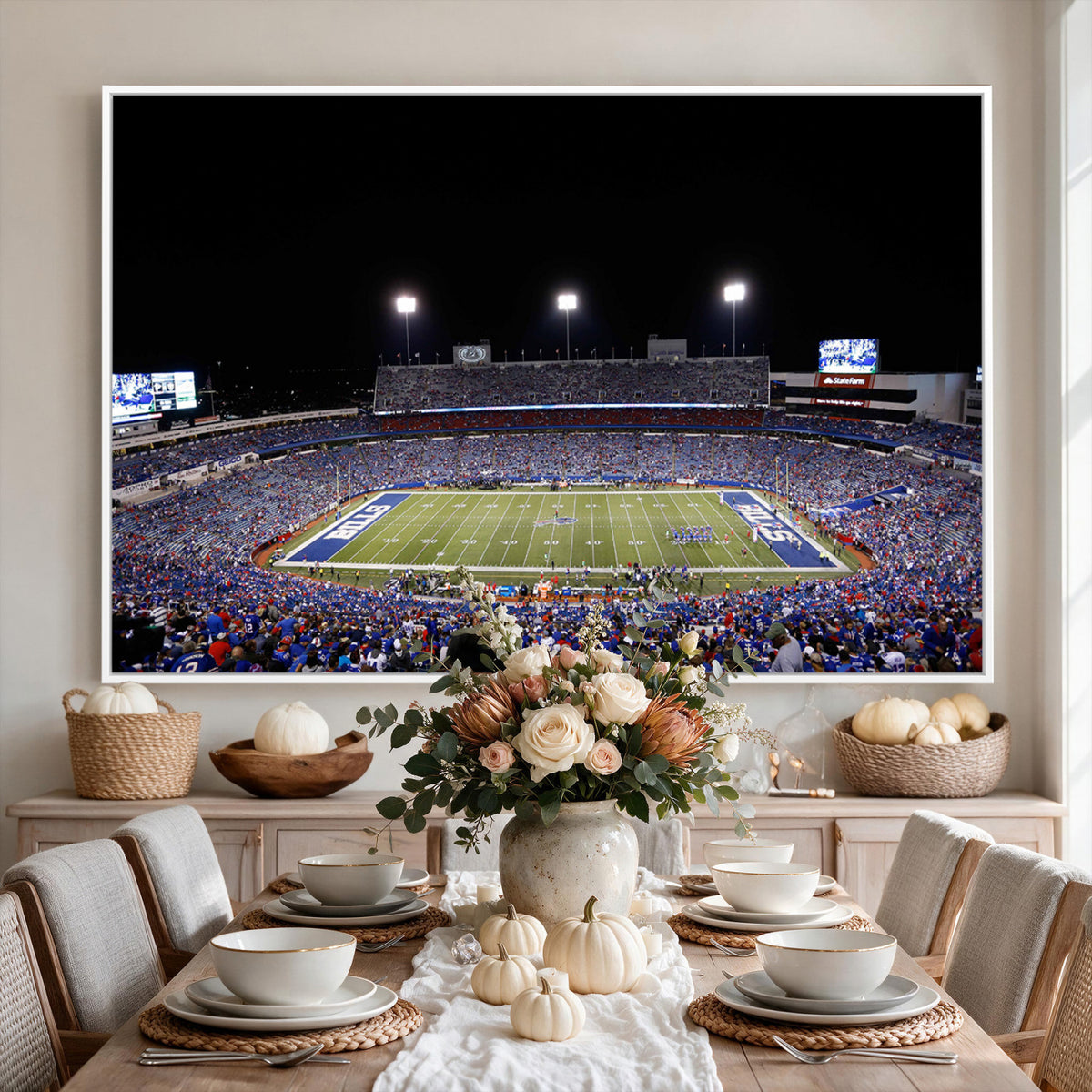 59036-MGV-CV-36X24 - Buffalo Bills Wall Art, Buffalo Bills Stadium Canvas Print for Sports Decor