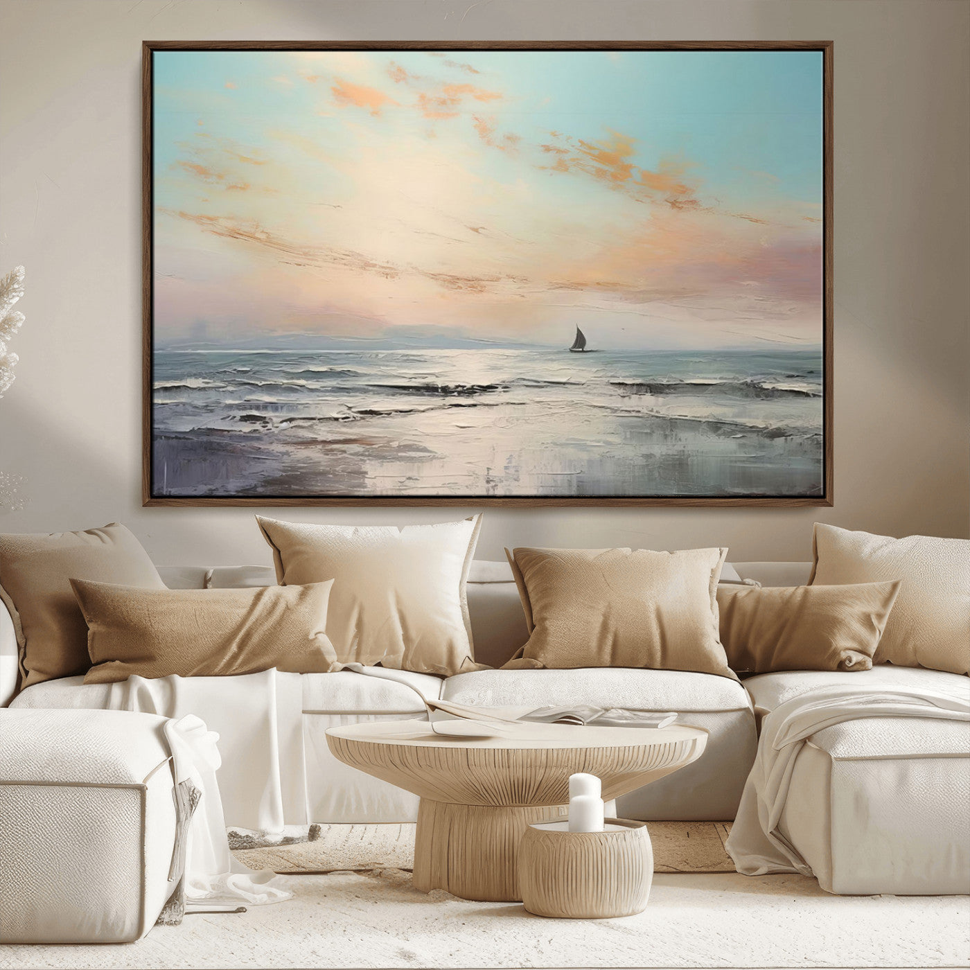 MGV-FC-36X24 - Abstract Ocean Wall Art -  Boat Wall Art Canvas Print