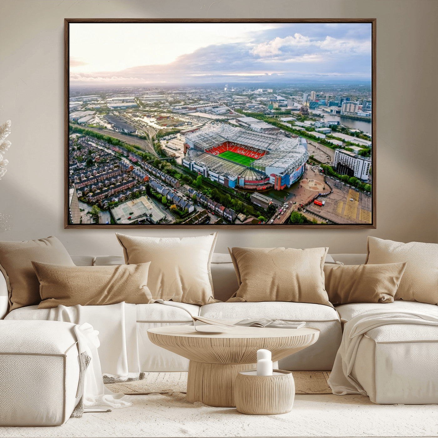 MGV-FC-36X24 - Old Trafford Manchester United Stadium Wall Art Canvas Print - Aerial View Stadium, Old Trafford