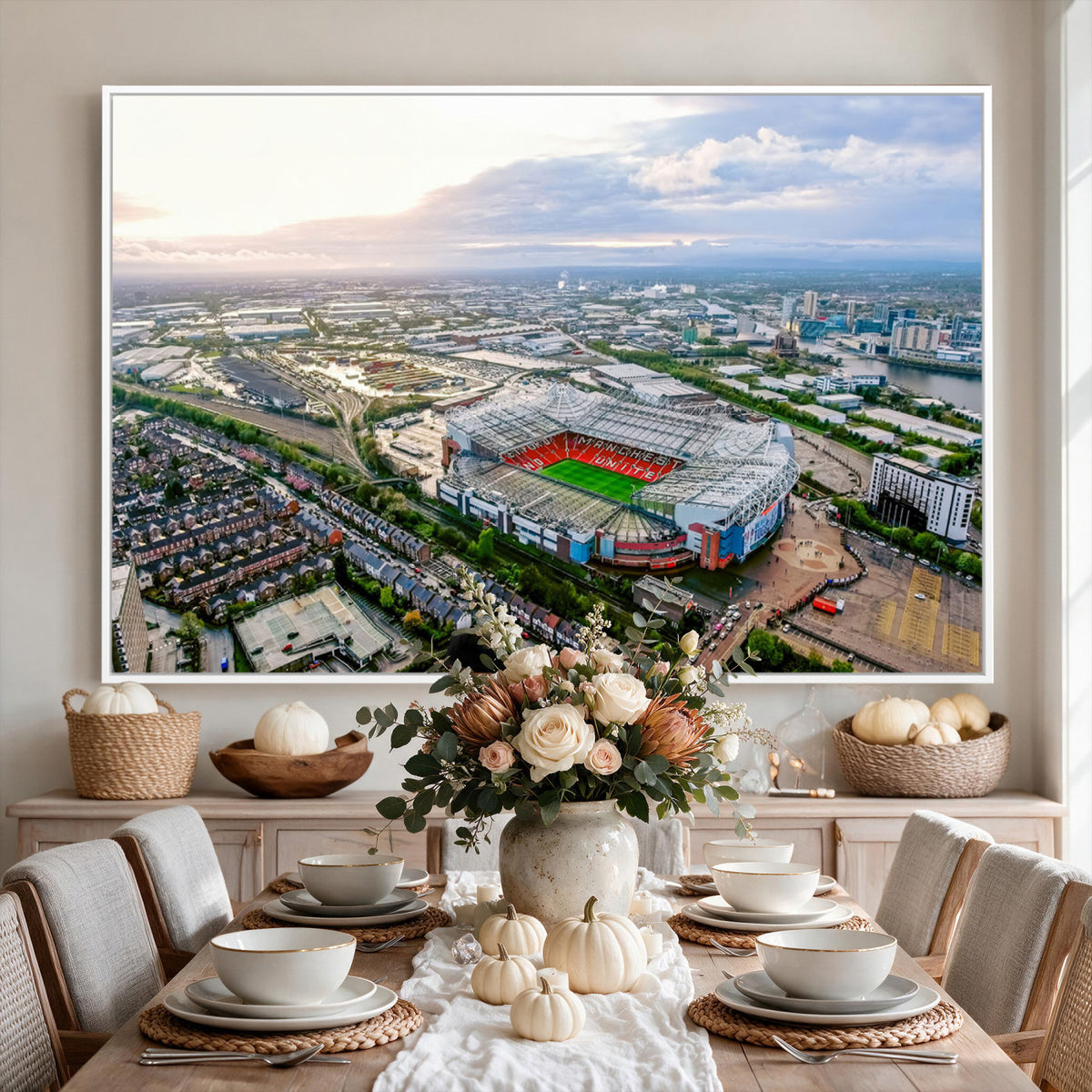 85657-MGV-CV-36X24 - Old Trafford Manchester United Stadium Wall Art Canvas Print