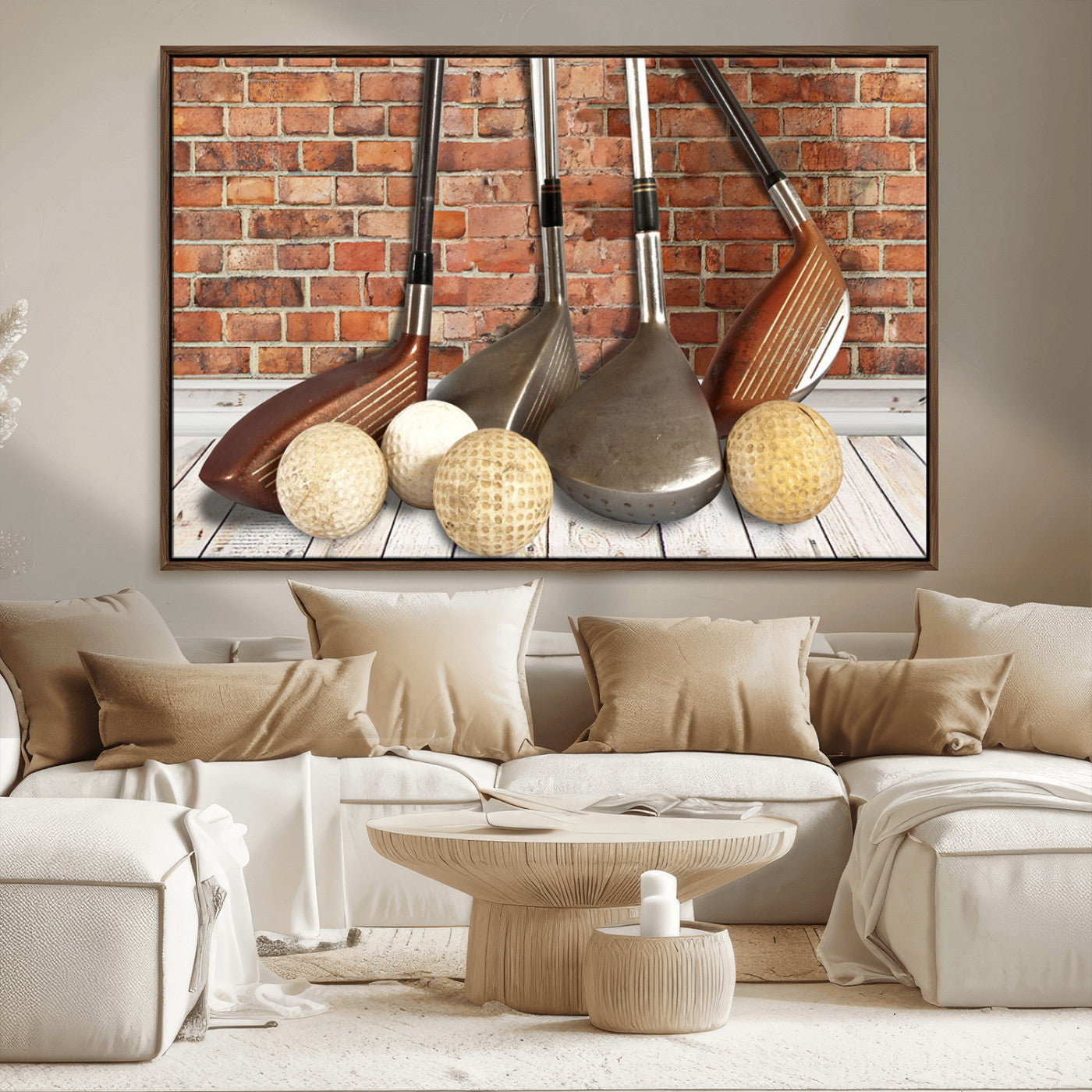 MGV-FC-36X24 - Vintage Golf Ball Wall Art Canvas Print | Golf Decor for Man Cave or Office | Ready to Hang and