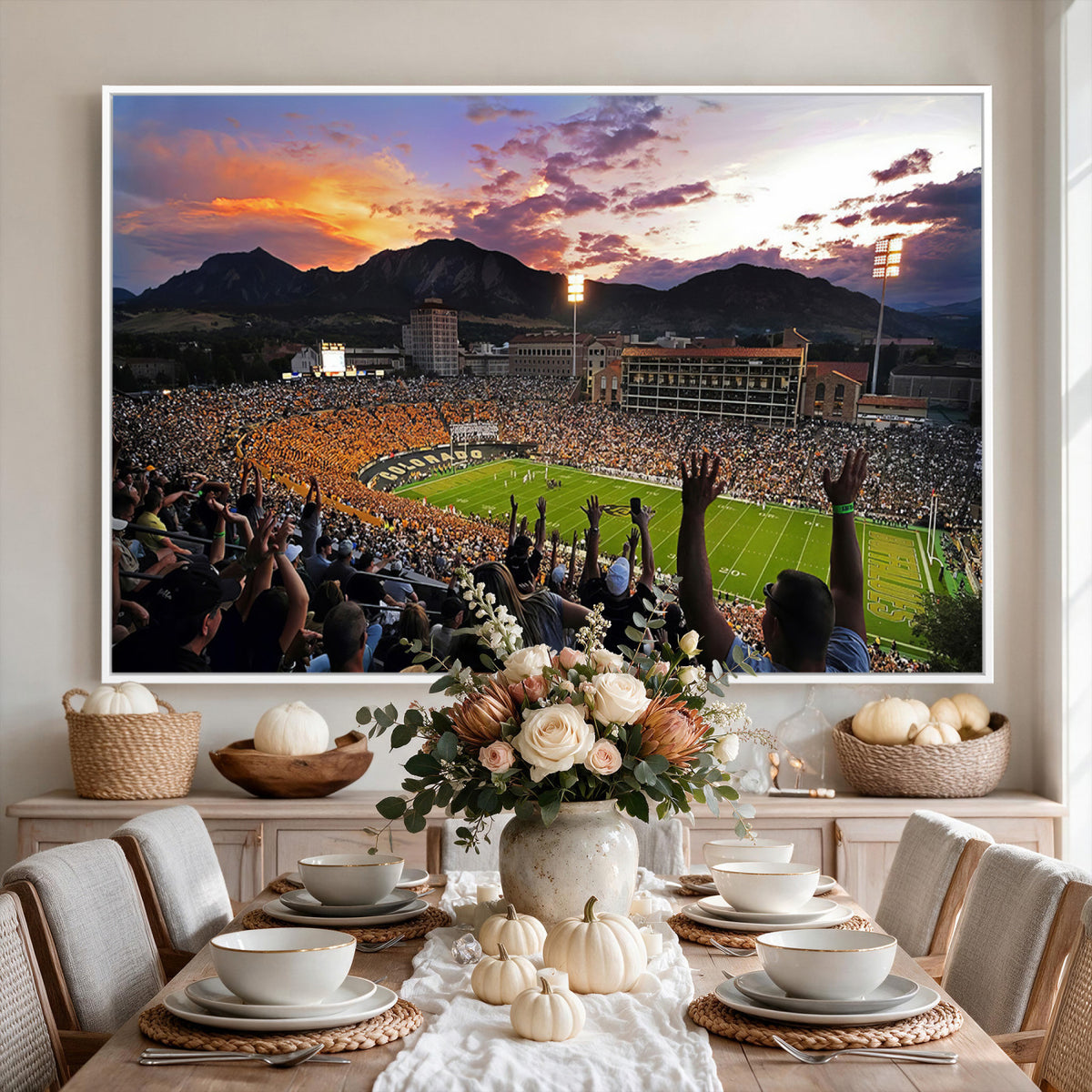 52579-MGV-CV-36X24 - Folsom Field, University of Colorado Buffaloes Football, Framed and Ready to Hang