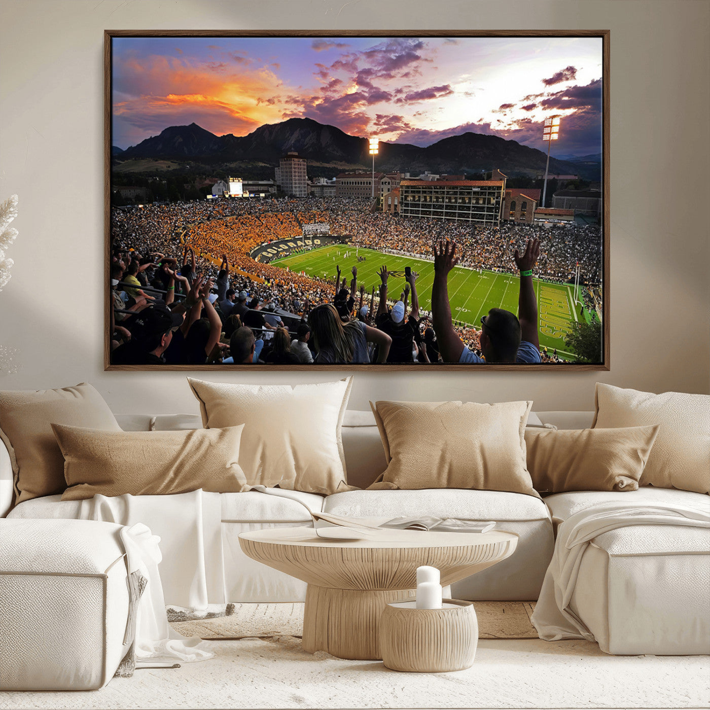 MGV-FC-36X24 - Folsom Field - University of Colorado Buffaloes Football Stadium Wall Art, Colorado Buffaloes Wall