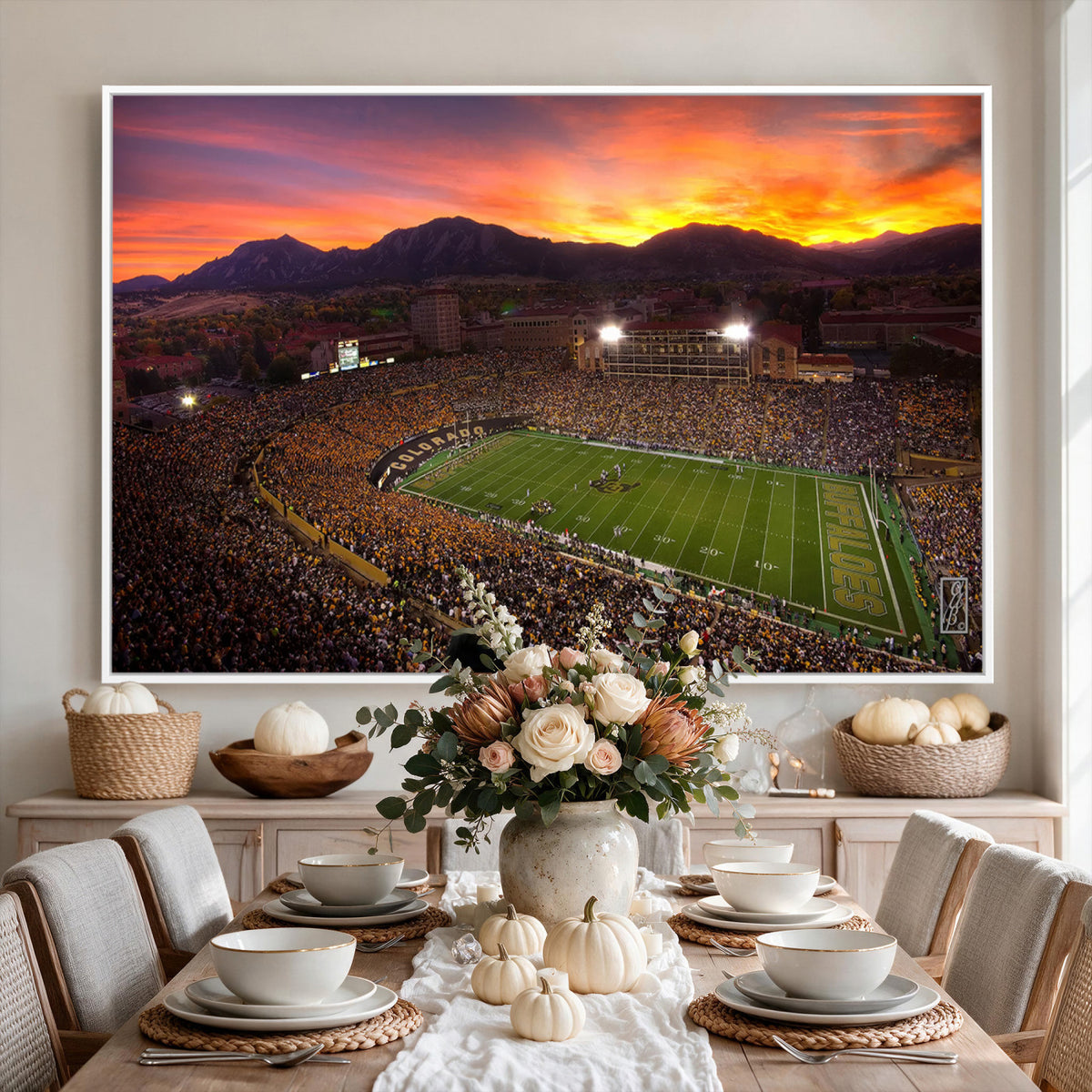 84649-MGV-CV-36X24 - Folsom Field, University of Colorado Buffaloes Football, Extra Large Game Room Wall Decor