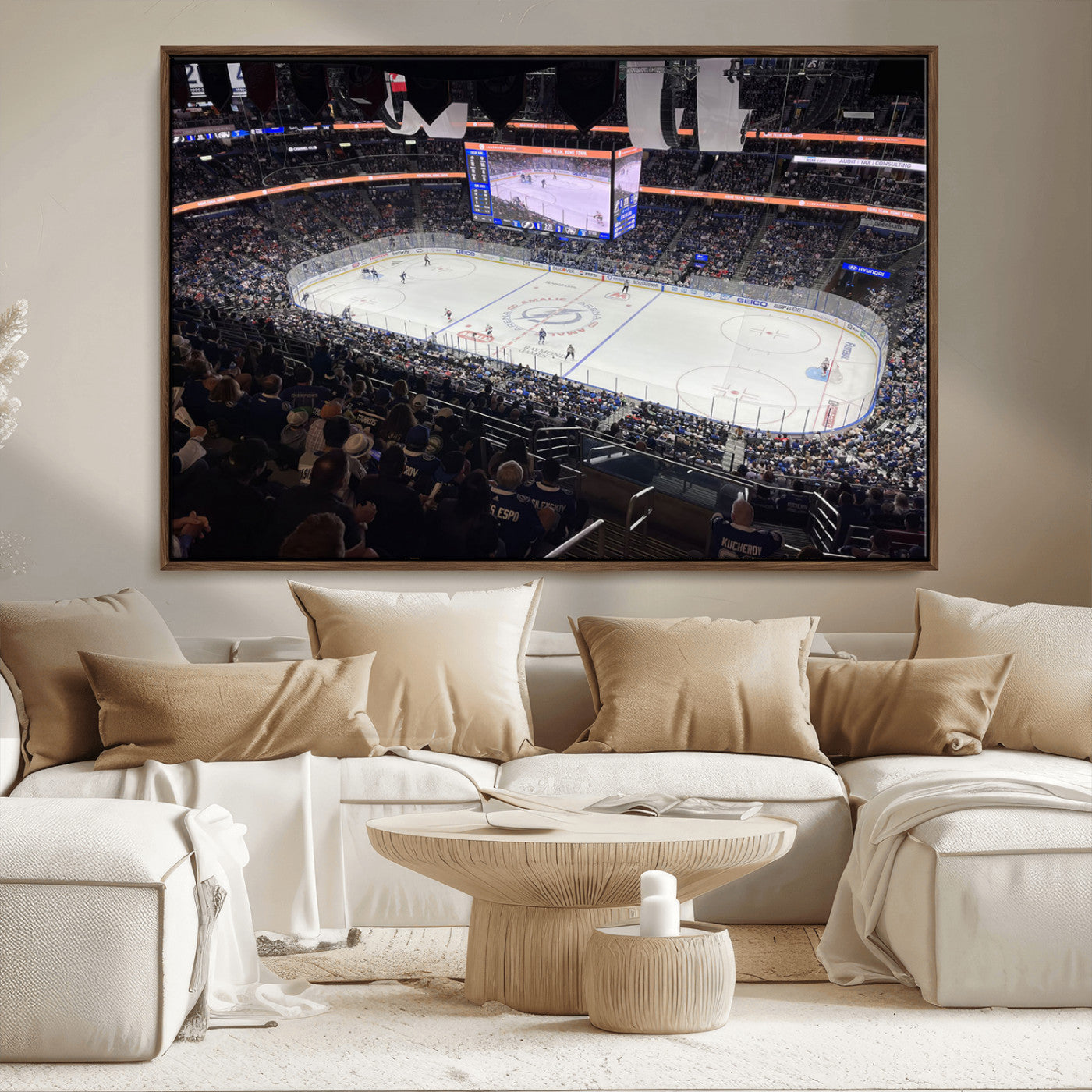 MGV-FC-36X24 - Amalie Arena Florida Wall Art Canvas Print - NHL Hockey Stadium Print