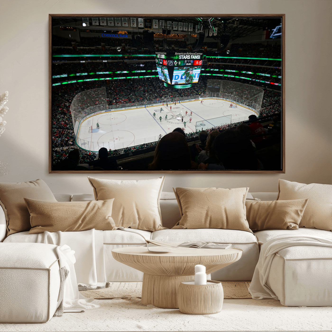 MGV-FC-36X24 - American Airlines Center Dallas Stars Wall Art Canvas Print - Dallas Hockey Arena Stadium Print