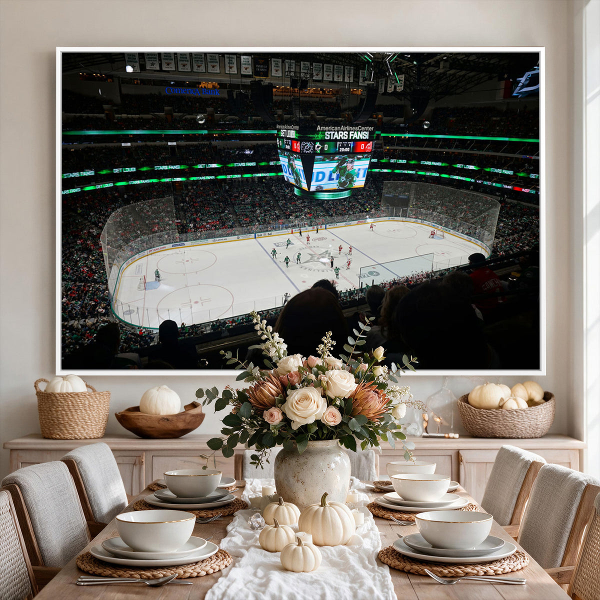 13876-MGV-CV-36X24 - American Airlines Center Dallas Stars Wall Art Canvas Print