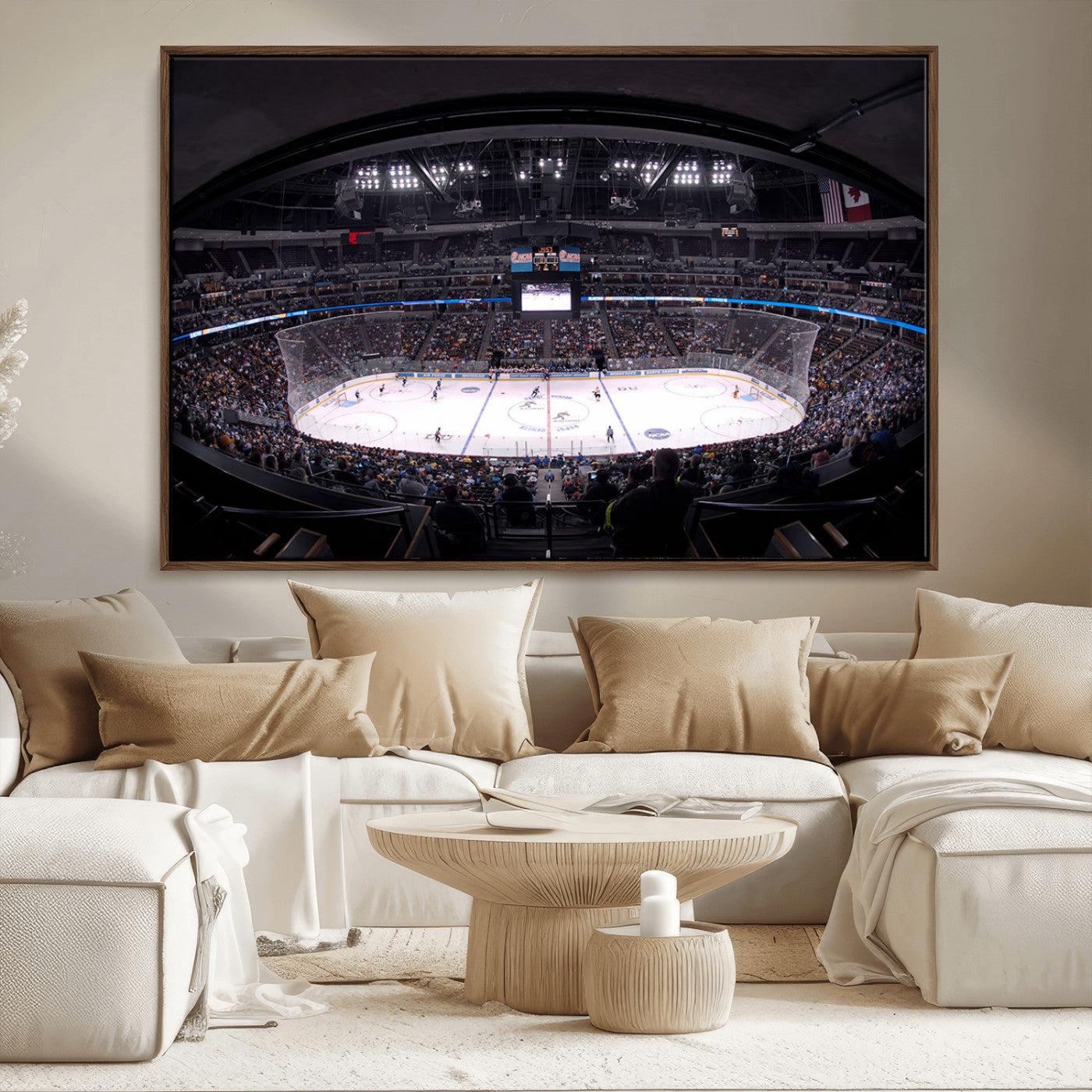 MGV-FC-36X24 - Ball Arena Denver Colorado Avalanche Hockey Team Wall Art Canvas Print - Denver Ice Hockey Stadium