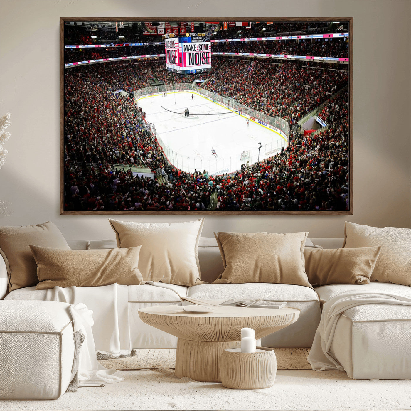 MGV-FC-36X24 - PNC Arena Raleigh North Carolina Hurricanes Hockey Stadium Wall Art Canvas, North Carolina
