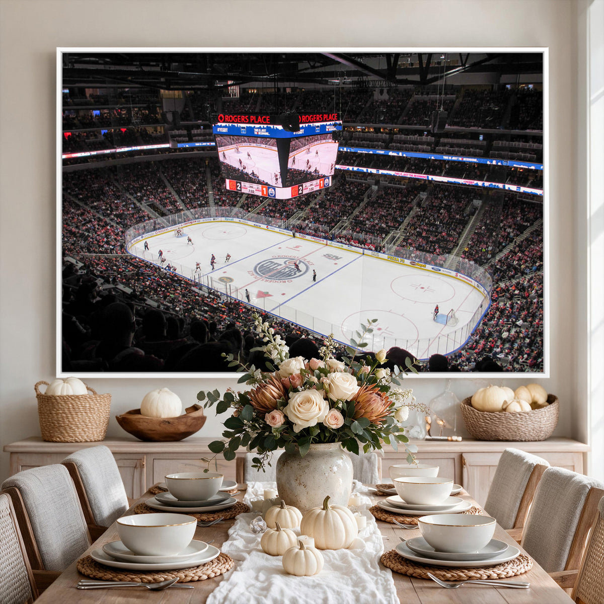 71180-MGV-CV-36X24 - Rogers Place Edmonton Oilers Ice Hockey Stadium Wall Art