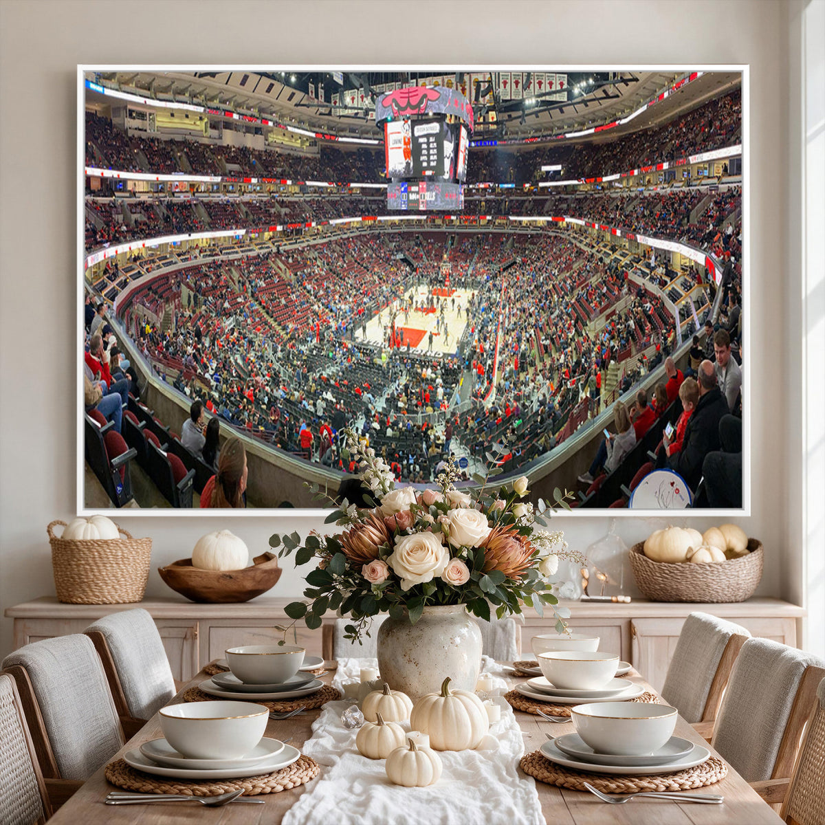 43481-MGV-CV-36X24 - United Center Chicago Bulls Stadium Wall Art Canvas Print