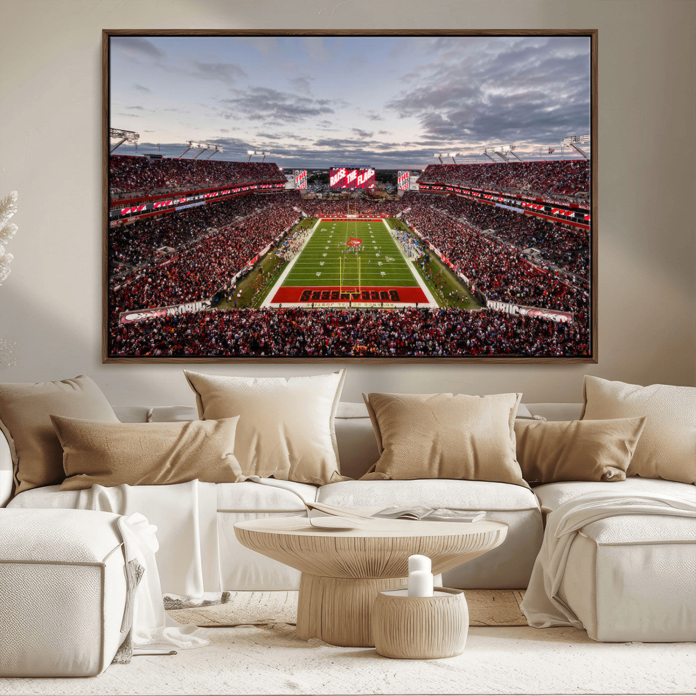 MGV-FC-36X24 - Florida Tampa Raymond James Stadium Wall Art Canvas Print - NFL Football Stadium Print Canvas