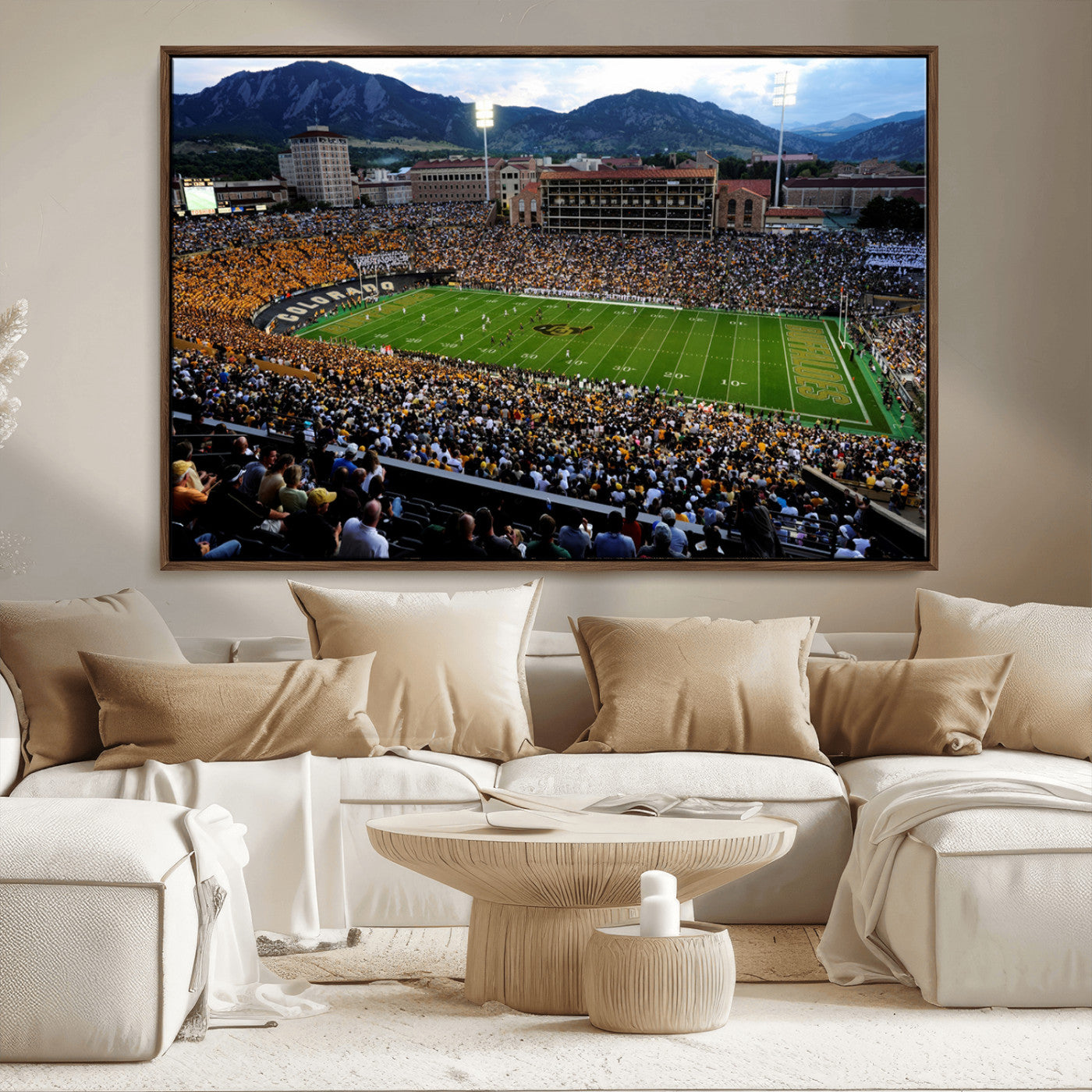 MGV-FC-36X24 - Colorado Buffaloes Canvas Print - Boulder Folsom Field Stadium Wall Art Canvas Print, Football Print
