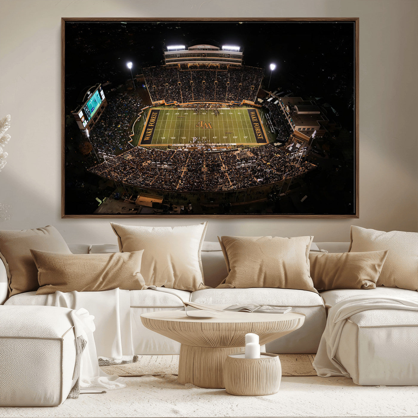 MGV-FC-36X24 - Wake Forest University Demon Deacons Canvas Printi, Football Team Print - Winston-Salem Allegacy